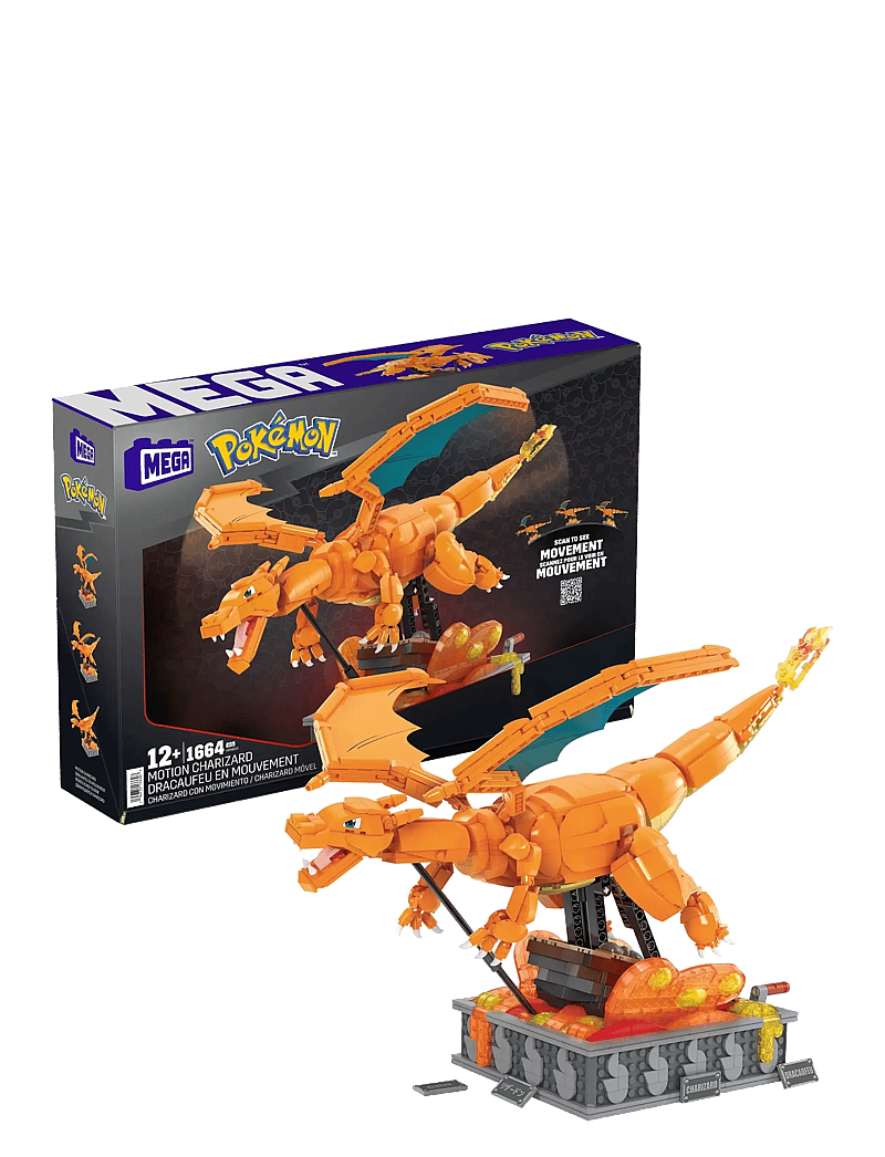 MEGA Pokémon - Pokémon Charizard Building Kit with Motion (1664 Pieces) for Collectors - baukästen - multicolor - 1