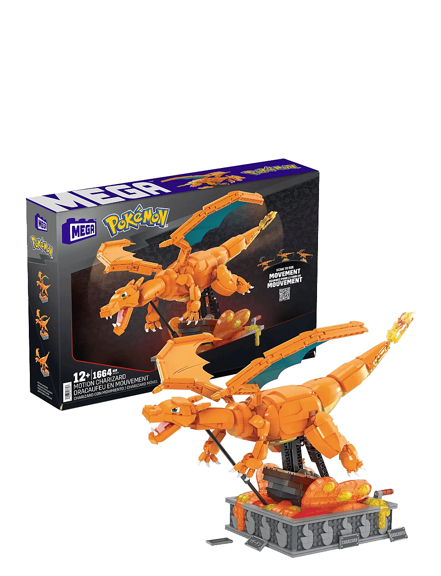 MEGA Pokémon - Pokémon Charizard Building Kit with Motion (1664 Pieces) for Collectors - baukästen - multicolor - 0