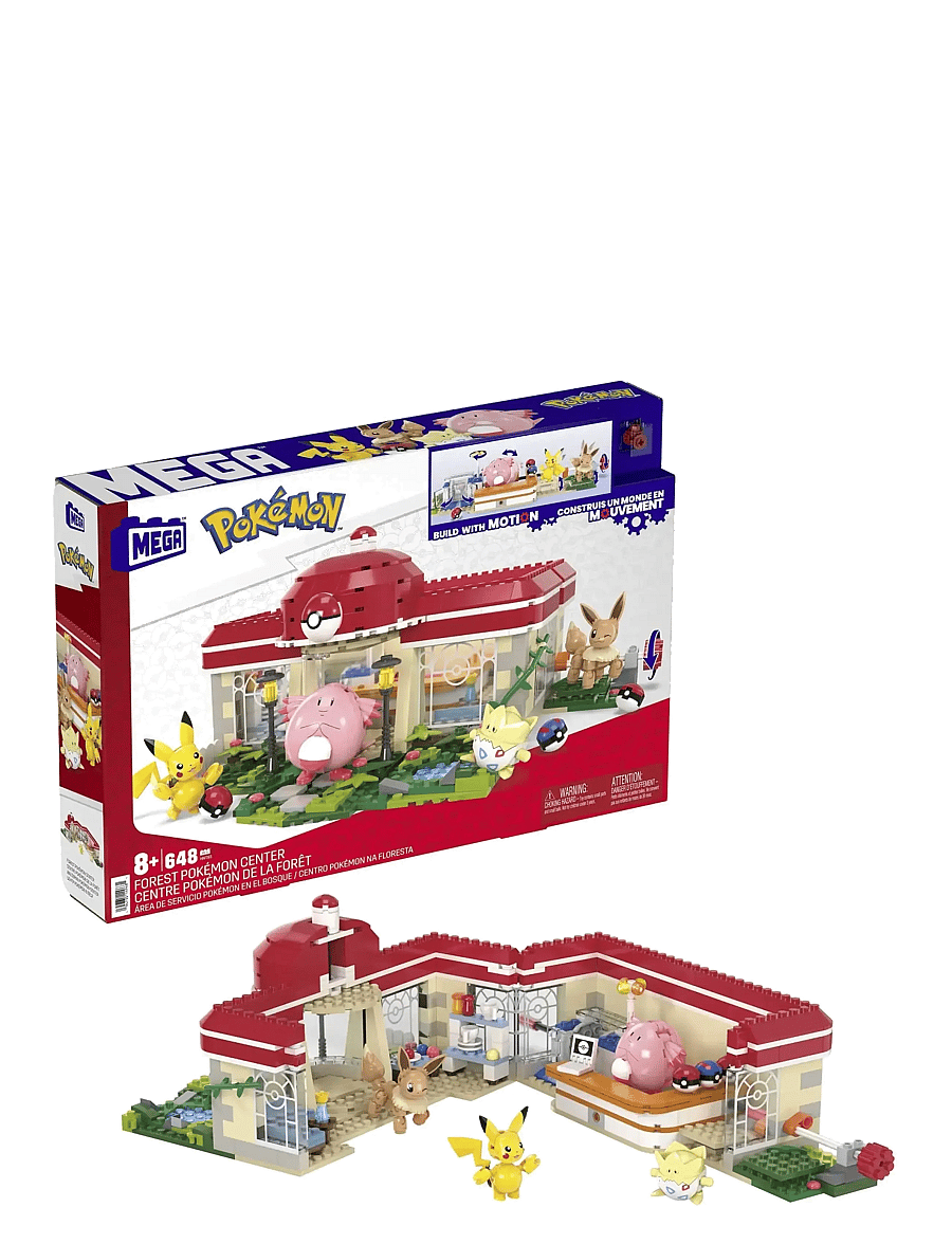 MEGA Pokémon - Pokémon Building Toy Kit, Forest Center (648 Pieces) with 4 Action Figures - spiel-sets - multi color - 0