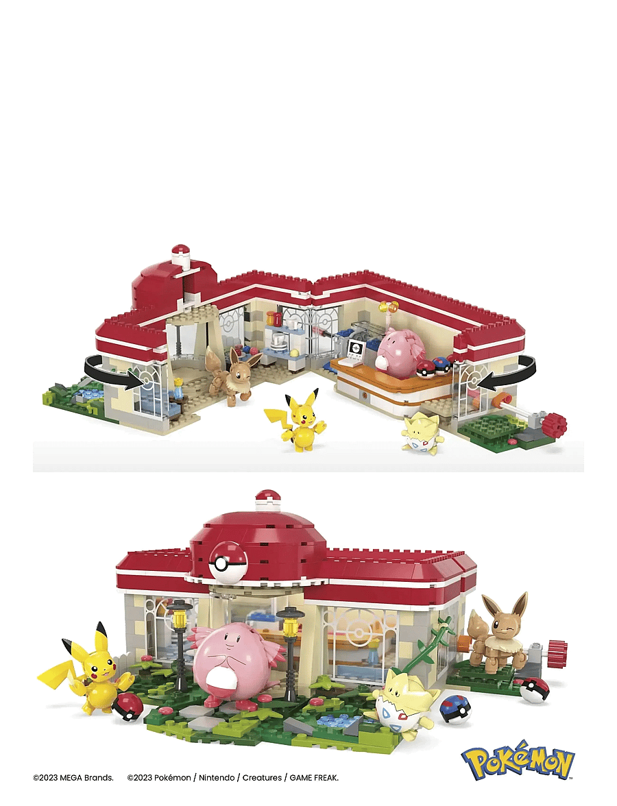 MEGA Pokémon - Pokémon Building Toy Kit, Forest Center (648 Pieces) with 4 Action Figures - spiel-sets - multi color - 1