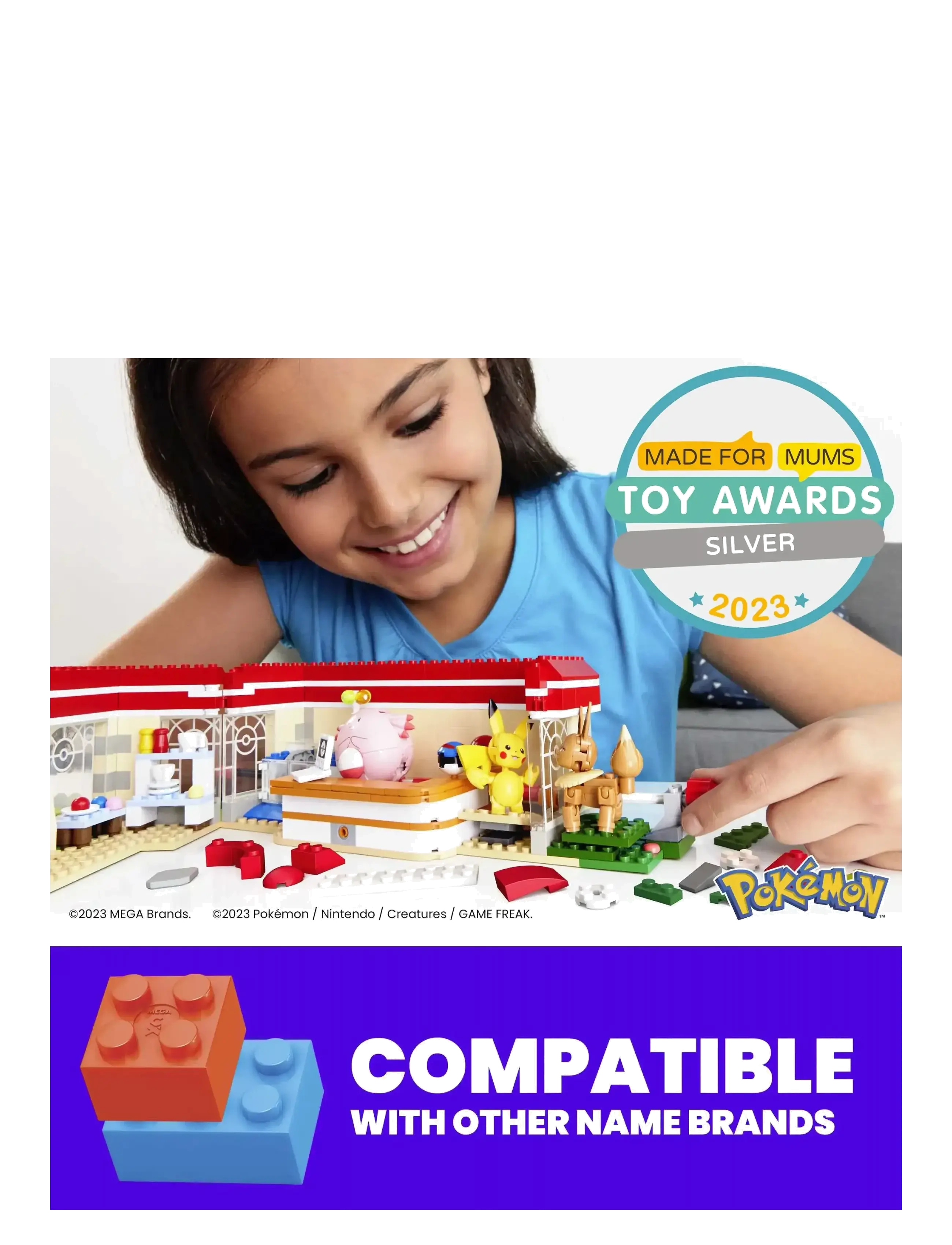 MEGA Pokémon - Pokémon Building Toy Kit, Forest Center (648 Pieces) with 4 Action Figures - lekset - multi color - 5