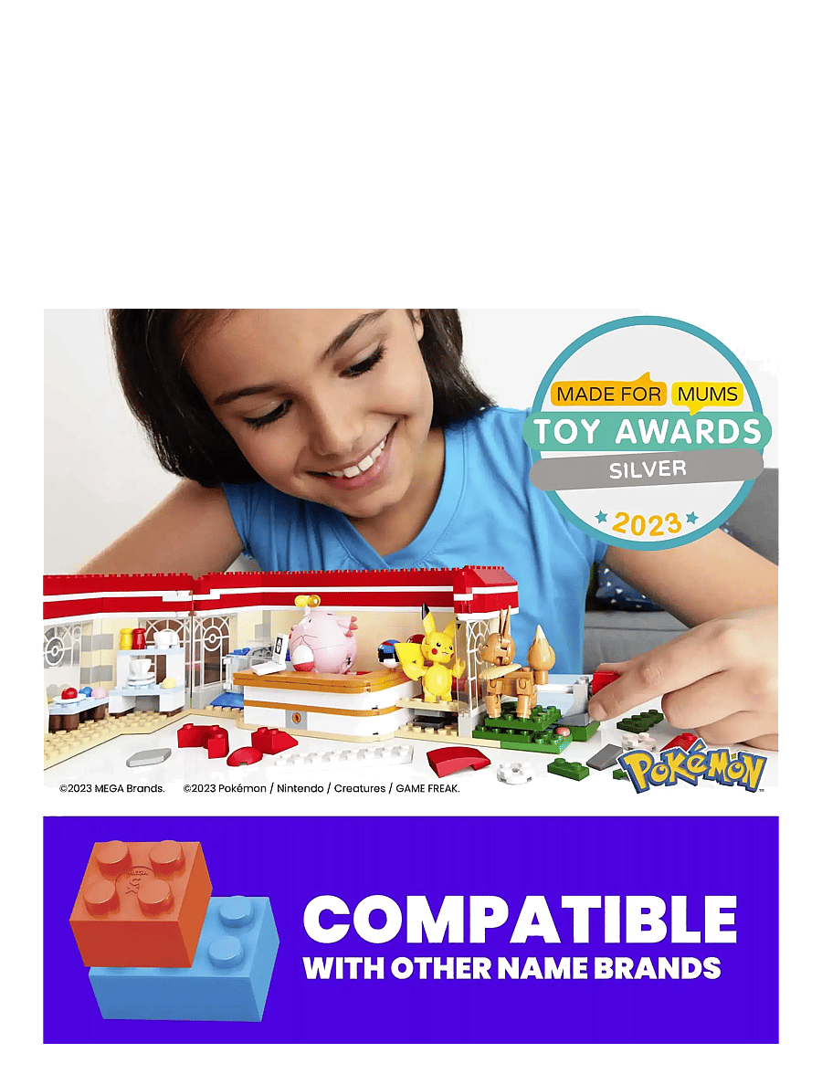 MEGA Pokémon - Pokémon Building Toy Kit, Forest Center (648 Pieces) with 4 Action Figures - spiel-sets - multi color - 4
