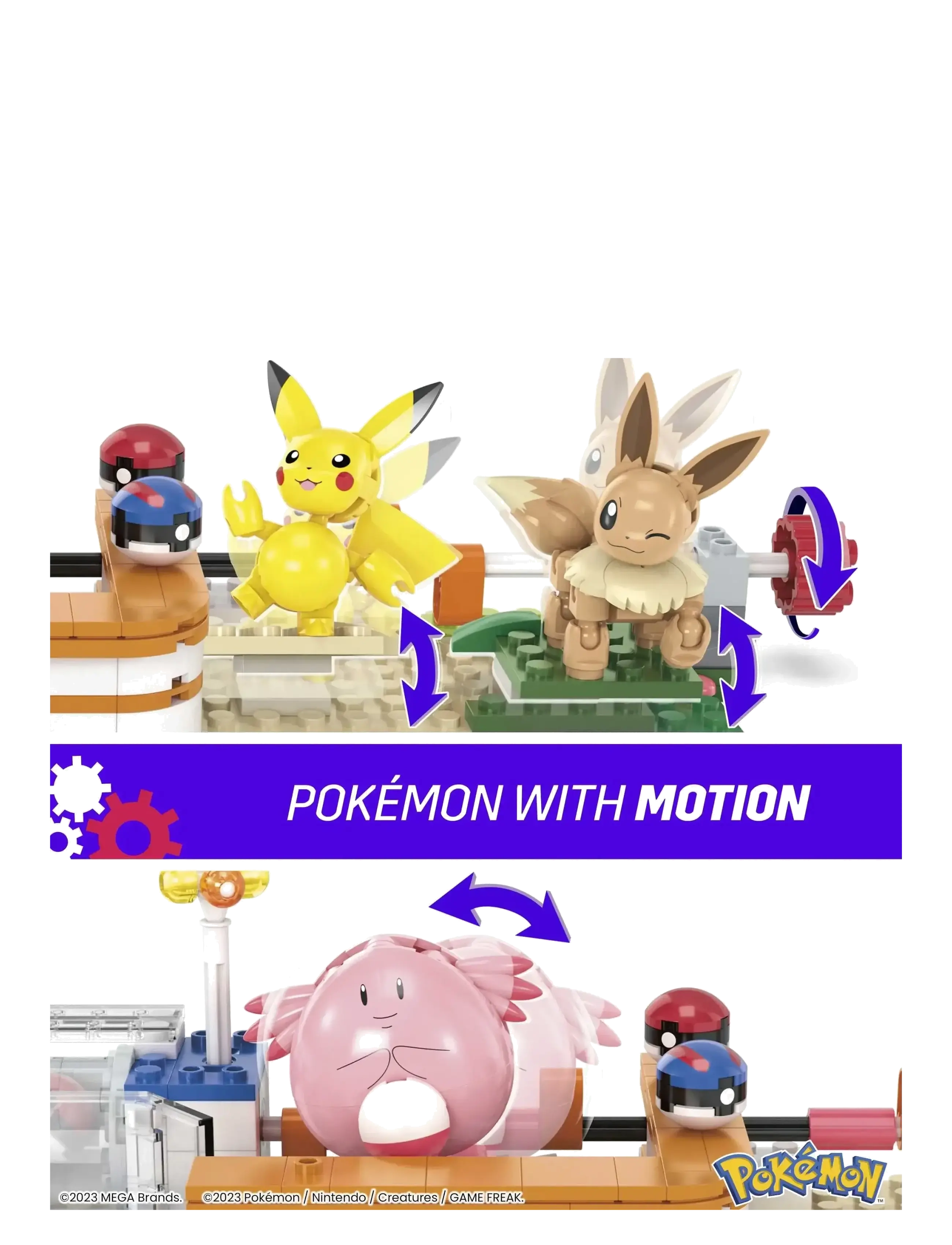 MEGA Pokémon - Pokémon Building Toy Kit, Forest Center (648 Pieces) with 4 Action Figures - legesæt - multi color - 5
