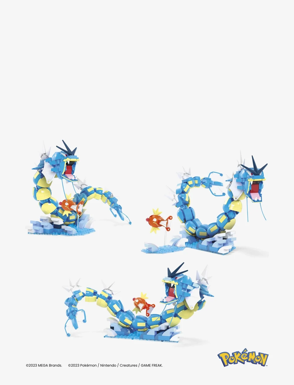 MEGA Pokémon - Pokémon Magikarp Building Toy Kit with 2 Action Figures (411 Pieces) for Kids - kubbasett - multi color - 3