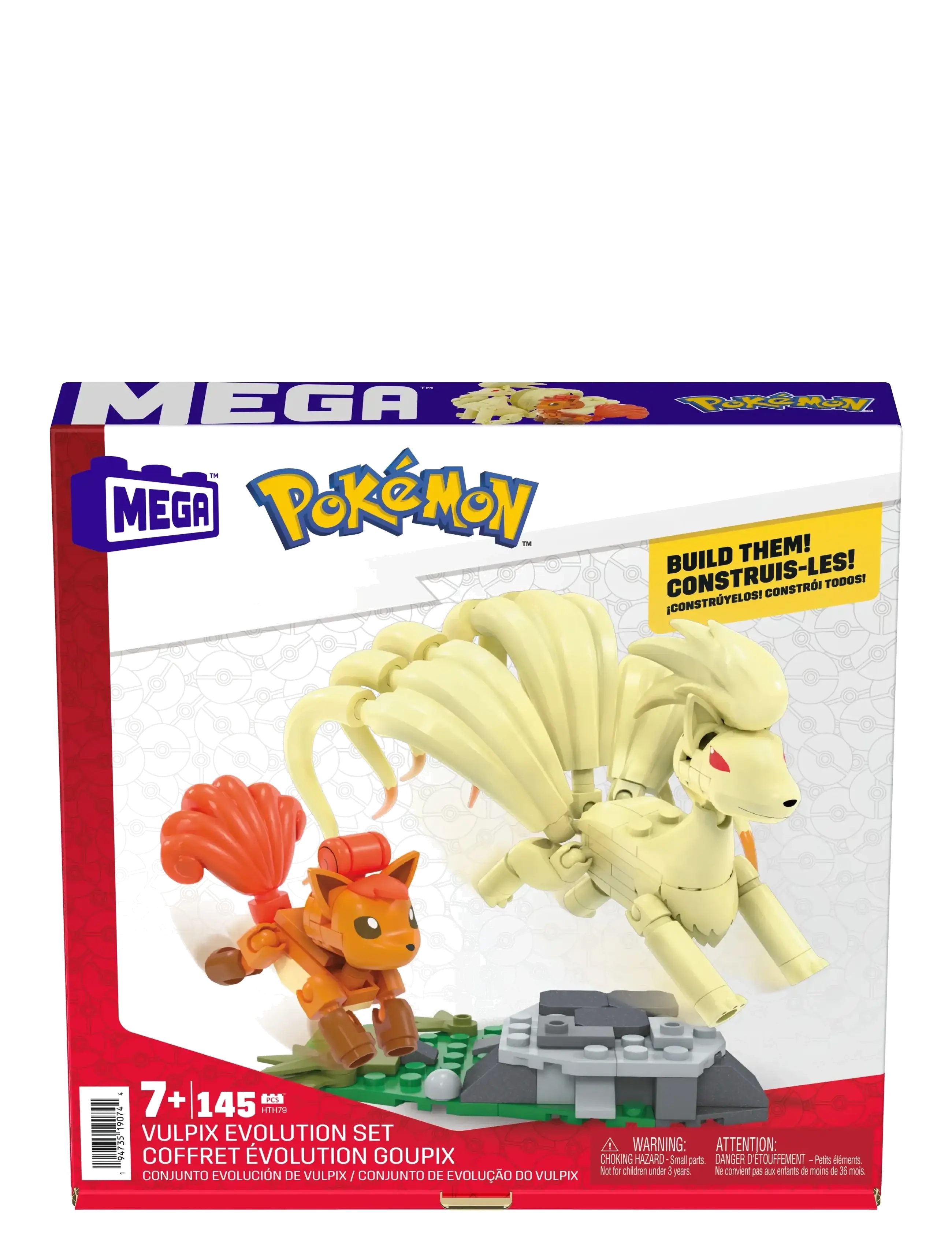 MEGA Pokémon - Pokémon Vulpix Evolution Set (145 Pieces) with 2 Poseable Action Figures for Kids - byggsatser - multicolor - 5