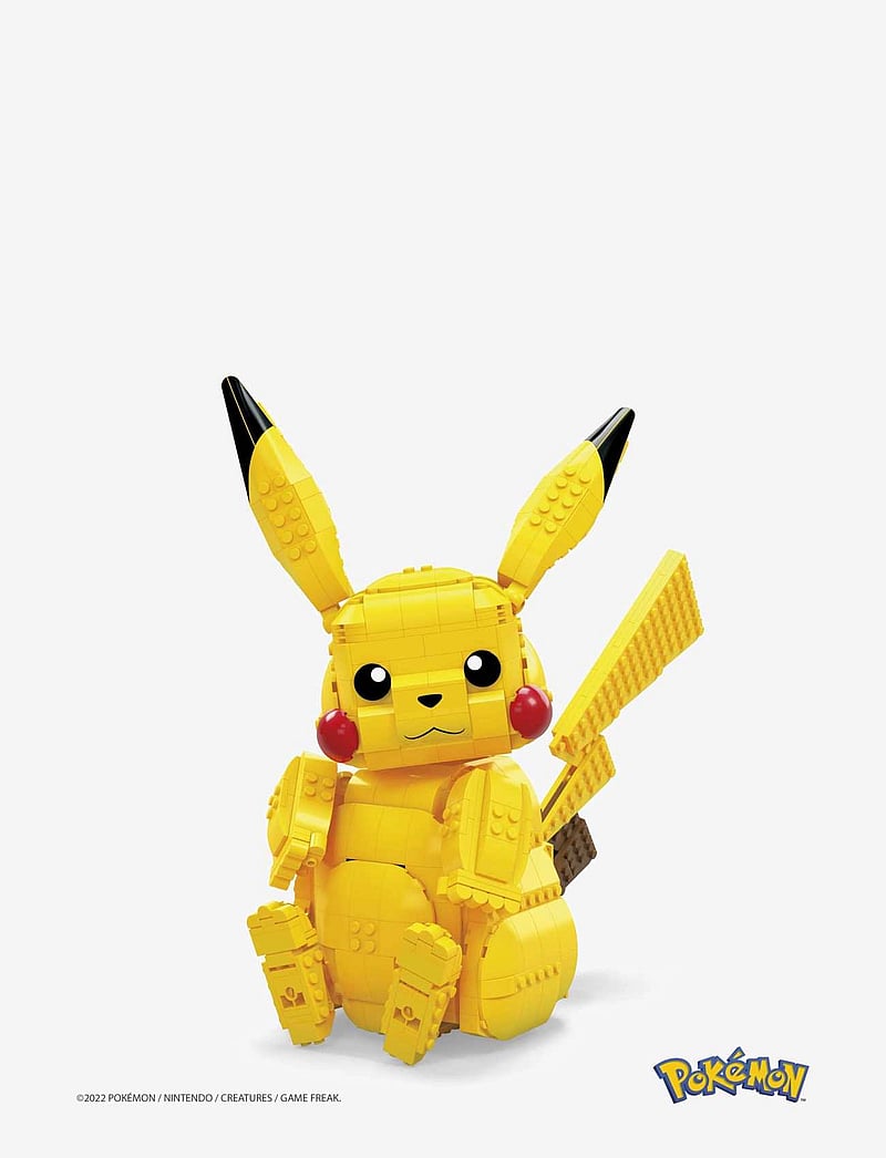 Mega - Pokémon Building Toy Kit Jumbo Pikachu (825 Pieces) 12 inch Action Figure for Kids - multi color - 1
