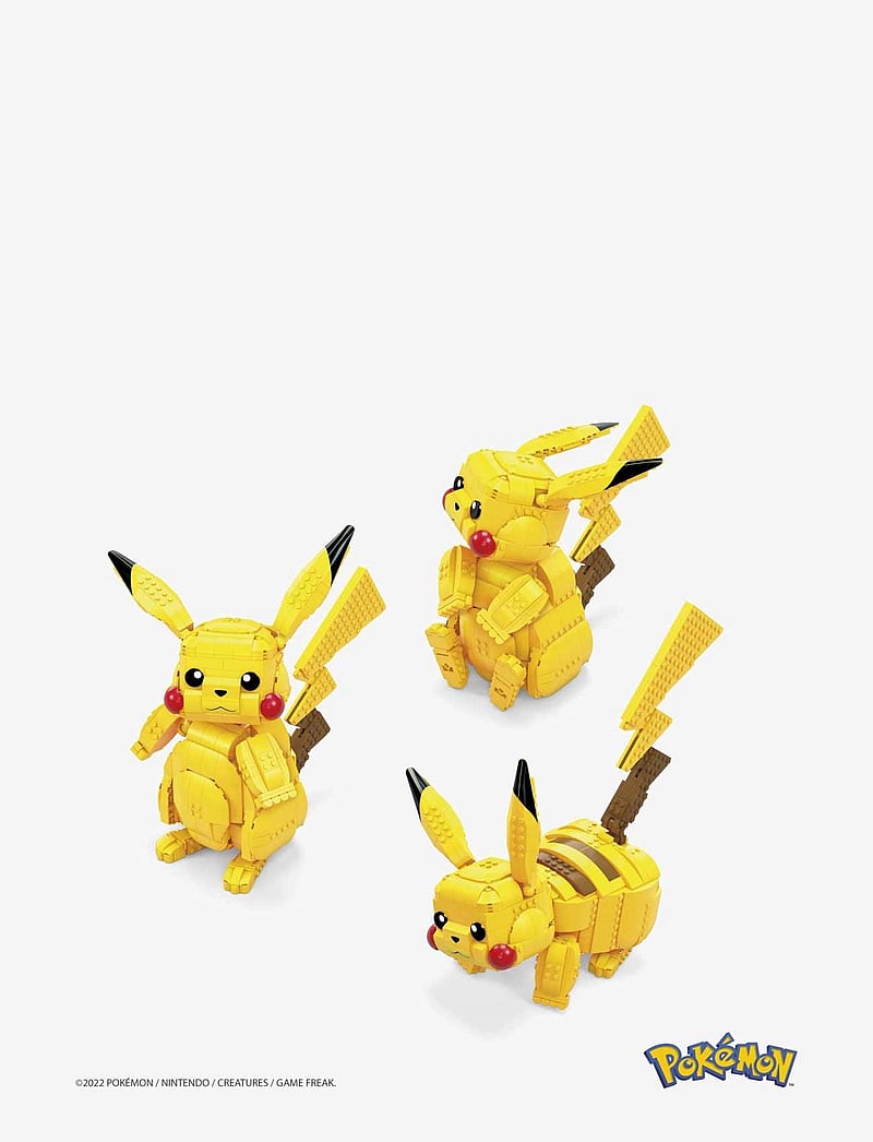 Mega - Pokémon Building Toy Kit Jumbo Pikachu (825 Pieces) 12 inch Action Figure for Kids - multi color - 2