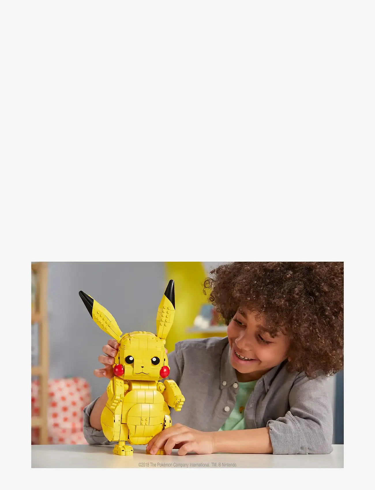 Mega - Pokémon Building Toy Kit Jumbo Pikachu (825 Pieces) 12 inch Action Figure for Kids - multi color - 5