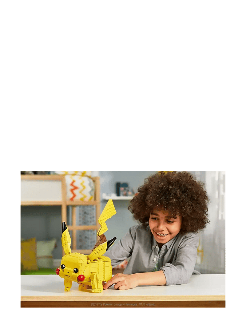 Mega - Pokémon Building Toy Kit Jumbo Pikachu (825 Pieces) 12 inch Action Figure for Kids - multi color - 5