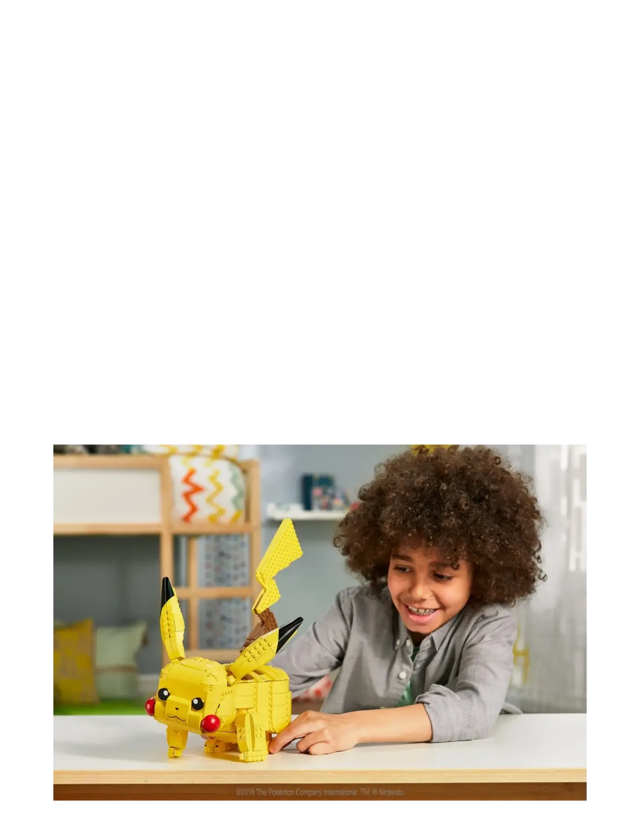 Mega - Pokémon Building Toy Kit Jumbo Pikachu (825 Pieces) 12 inch Action Figure for Kids - multi color - 5