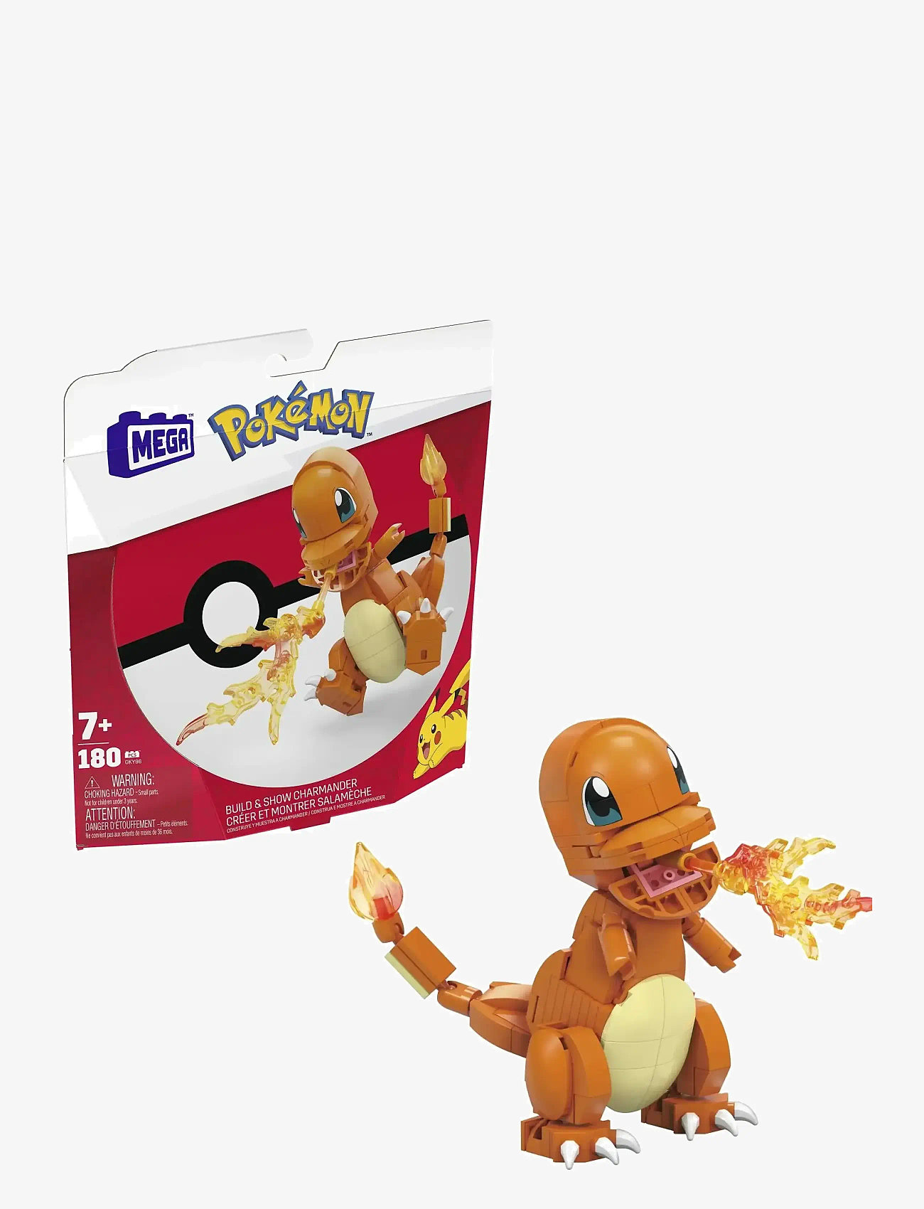 Mega - Pokémon Build & Show Charmander toy building set, 4 inches tall, - byggesæt - multi color - 0