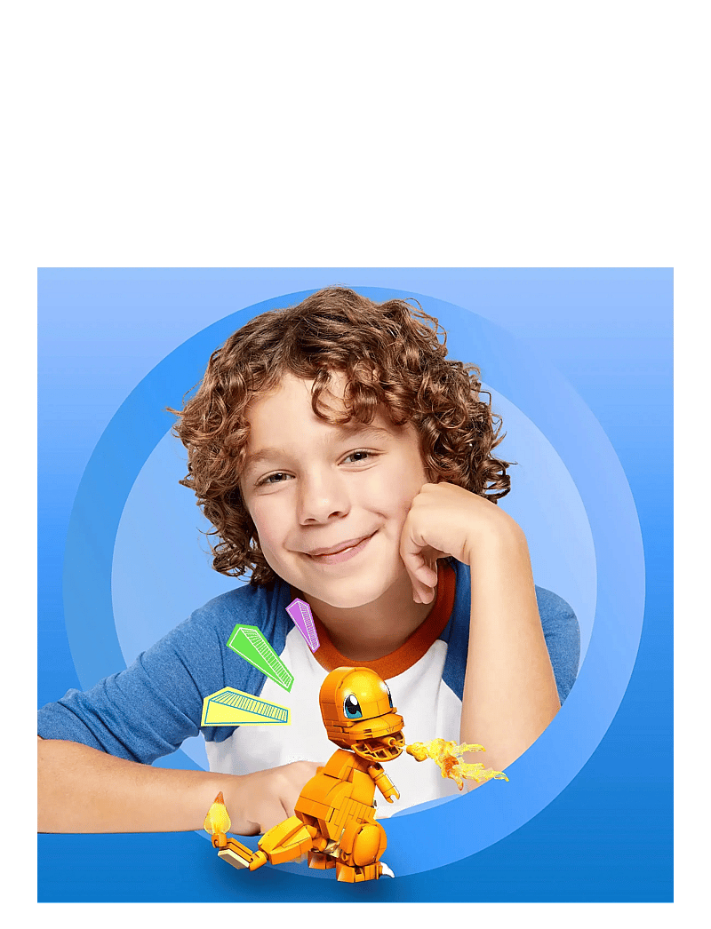 Mega - Pokémon Build & Show Charmander toy building set, 4 inches tall, - ehituskomplektid - multi color - 2