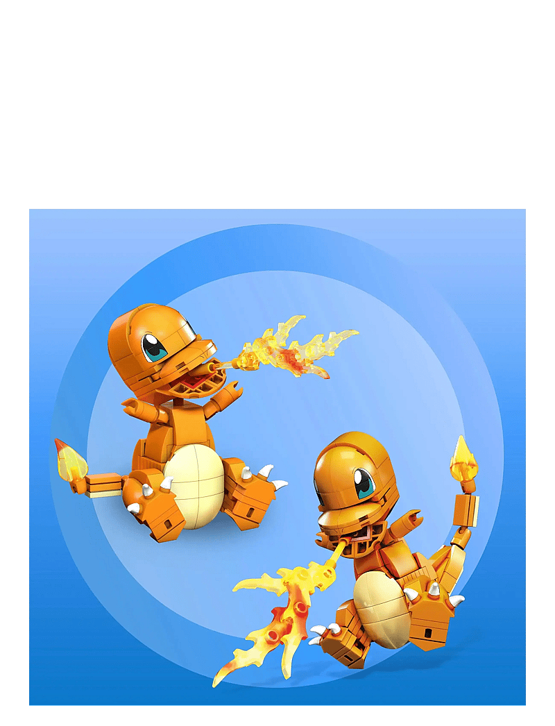 Mega - Pokémon Build & Show Charmander toy building set, 4 inches tall, - ehituskomplektid - multi color - 4