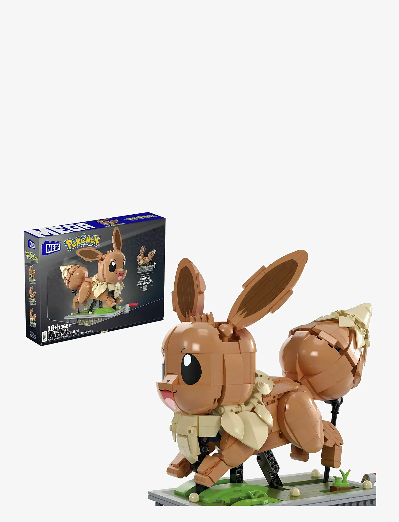 Mega - Pokémon Motion Eevee Building Toy Kit (1366 Pieces) for Collectors - rakennussetit - multi color - 0