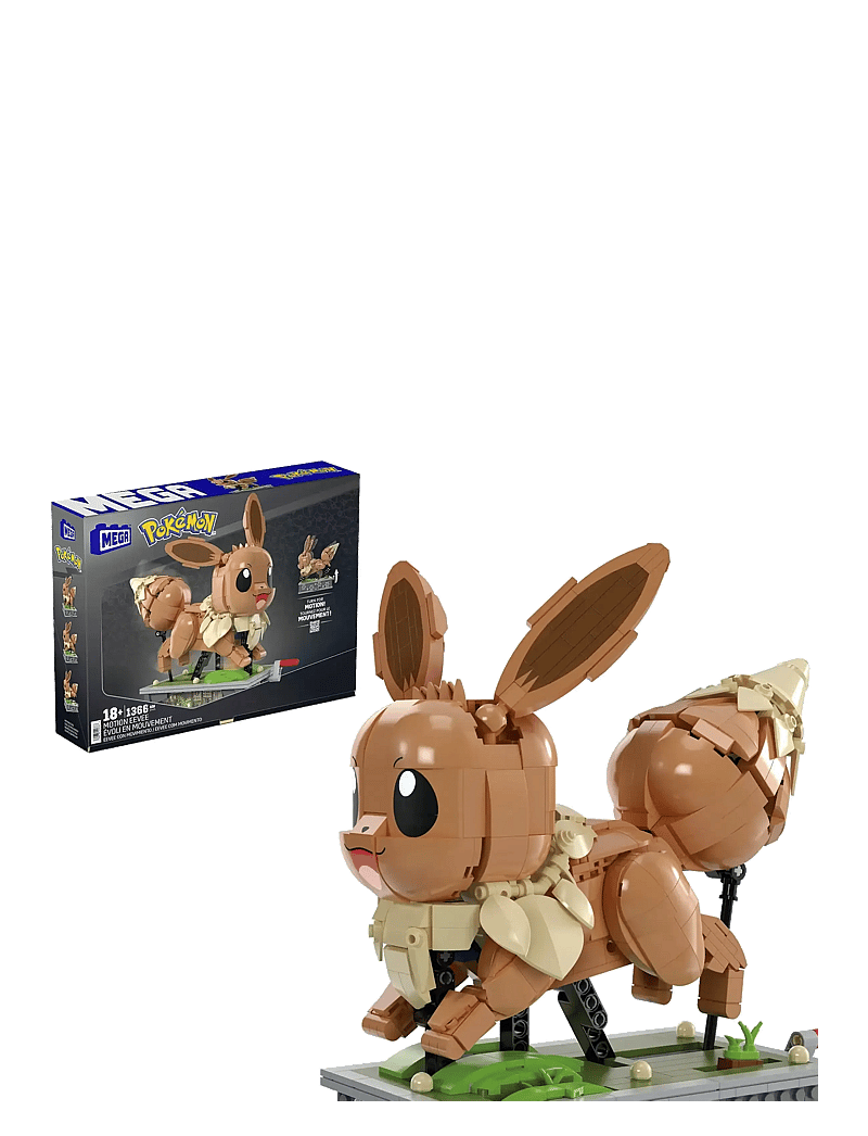Mega - Pokémon Motion Eevee Building Toy Kit (1366 Pieces) for Collectors - ehituskomplektid - multi color - 0