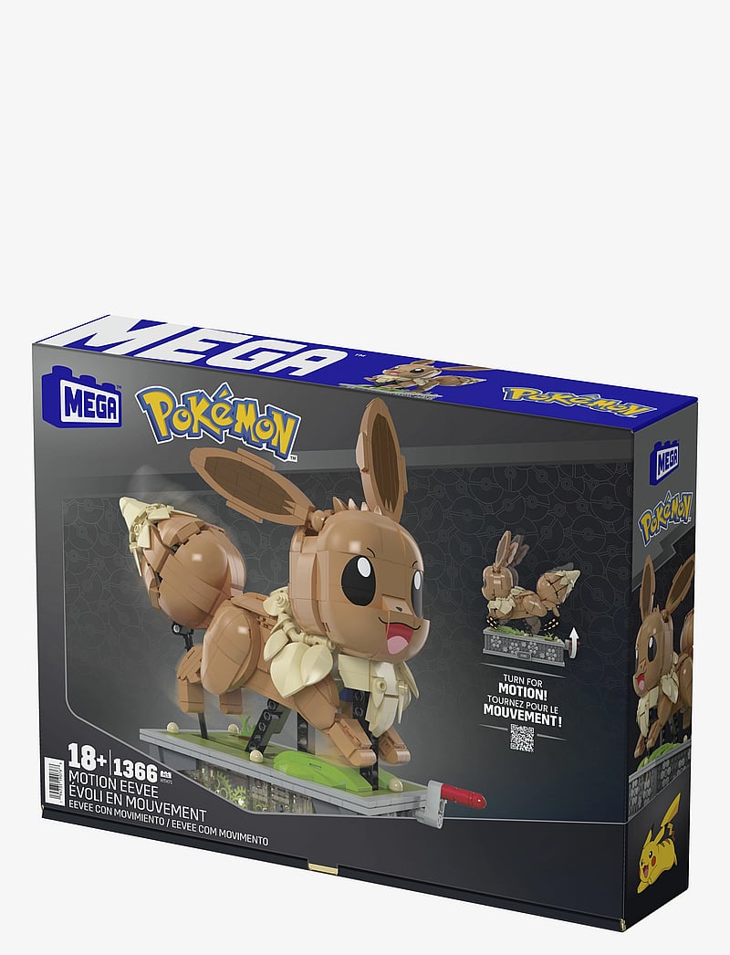 Mega - Pokémon Motion Eevee Building Toy Kit (1366 Pieces) for Collectors - ehituskomplektid - multi color - 5