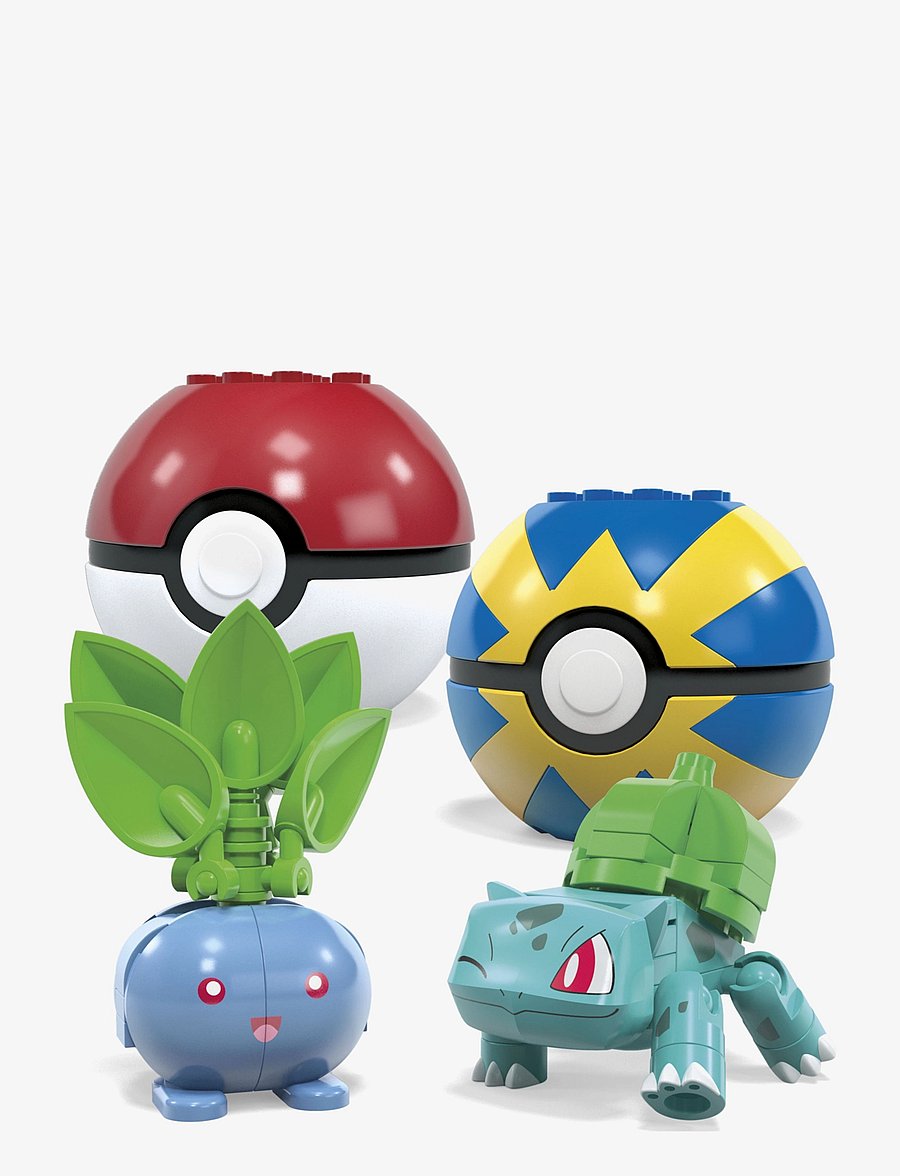 Mega - Pokémon Grass-Type Trainer Team Building Toy Kit, 4 Action Figures (118 Pieces) for Kids - ehituskomplektid - multi color - 1