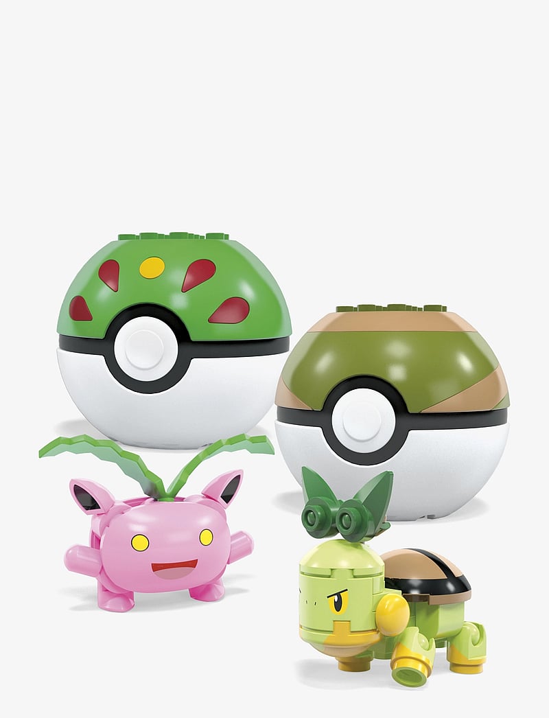 Mega - Pokémon Grass-Type Trainer Team Building Toy Kit, 4 Action Figures (118 Pieces) for Kids - ehituskomplektid - multi color - 3