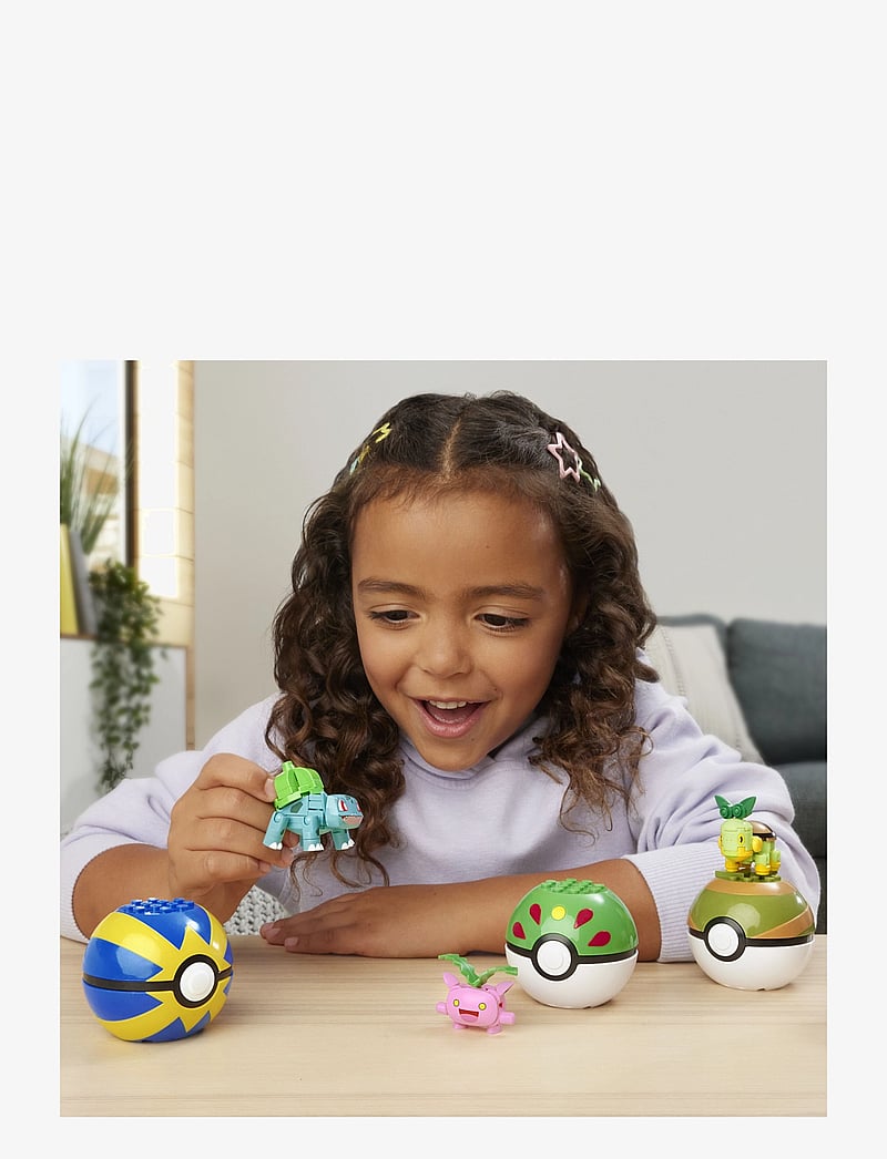 Mega - Pokémon Grass-Type Trainer Team Building Toy Kit, 4 Action Figures (118 Pieces) for Kids - ehituskomplektid - multi color - 5