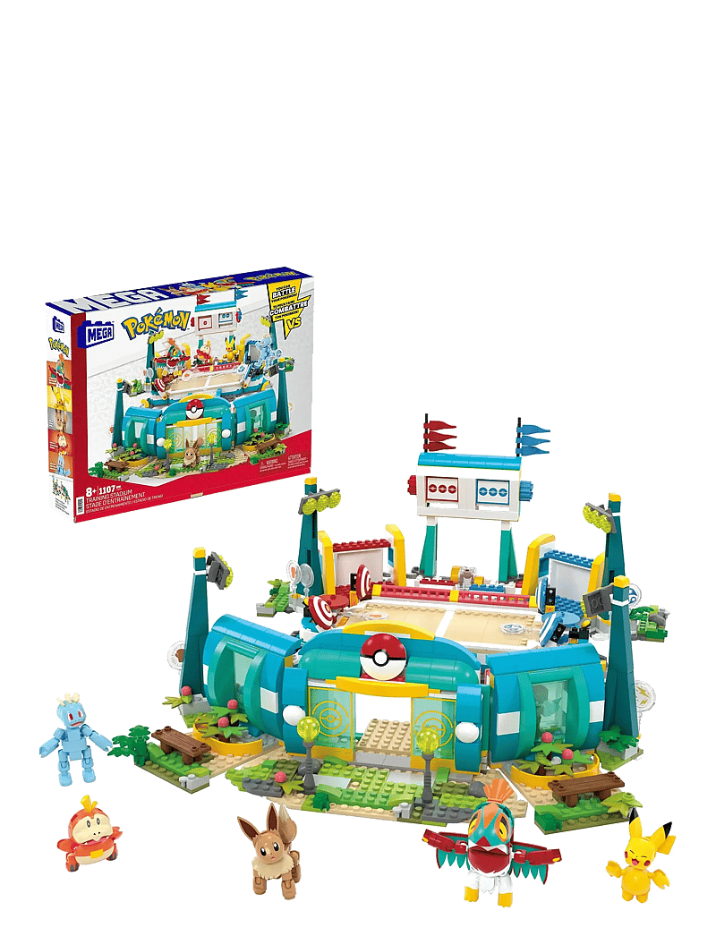 Mega - Pokémon Traning Stadium Building Toy Kit, with 5 Action Figures (1101 Pieces) for Kids - spiel-sets - multi color - 1