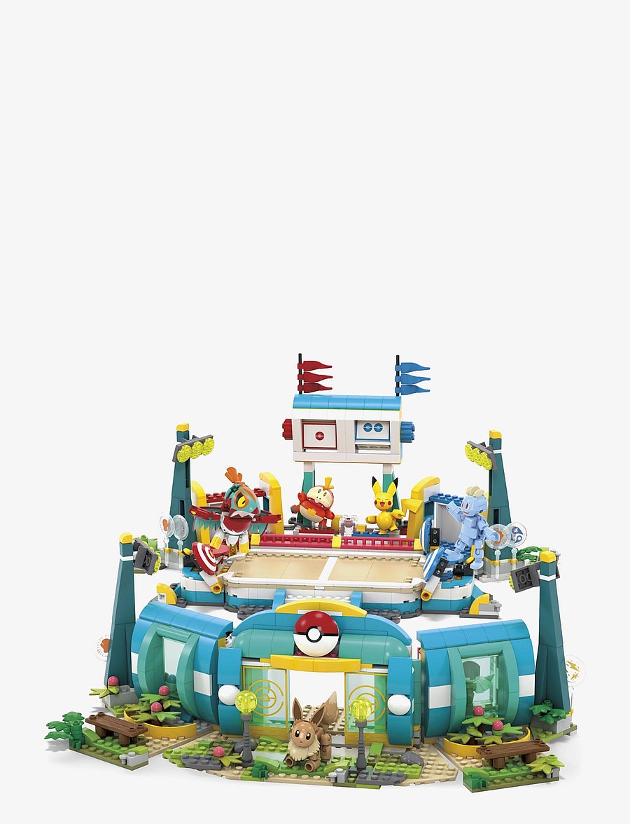 Mega - Pokémon Traning Stadium Building Toy Kit, with 5 Action Figures (1101 Pieces) for Kids - spiel-sets - multi color - 1