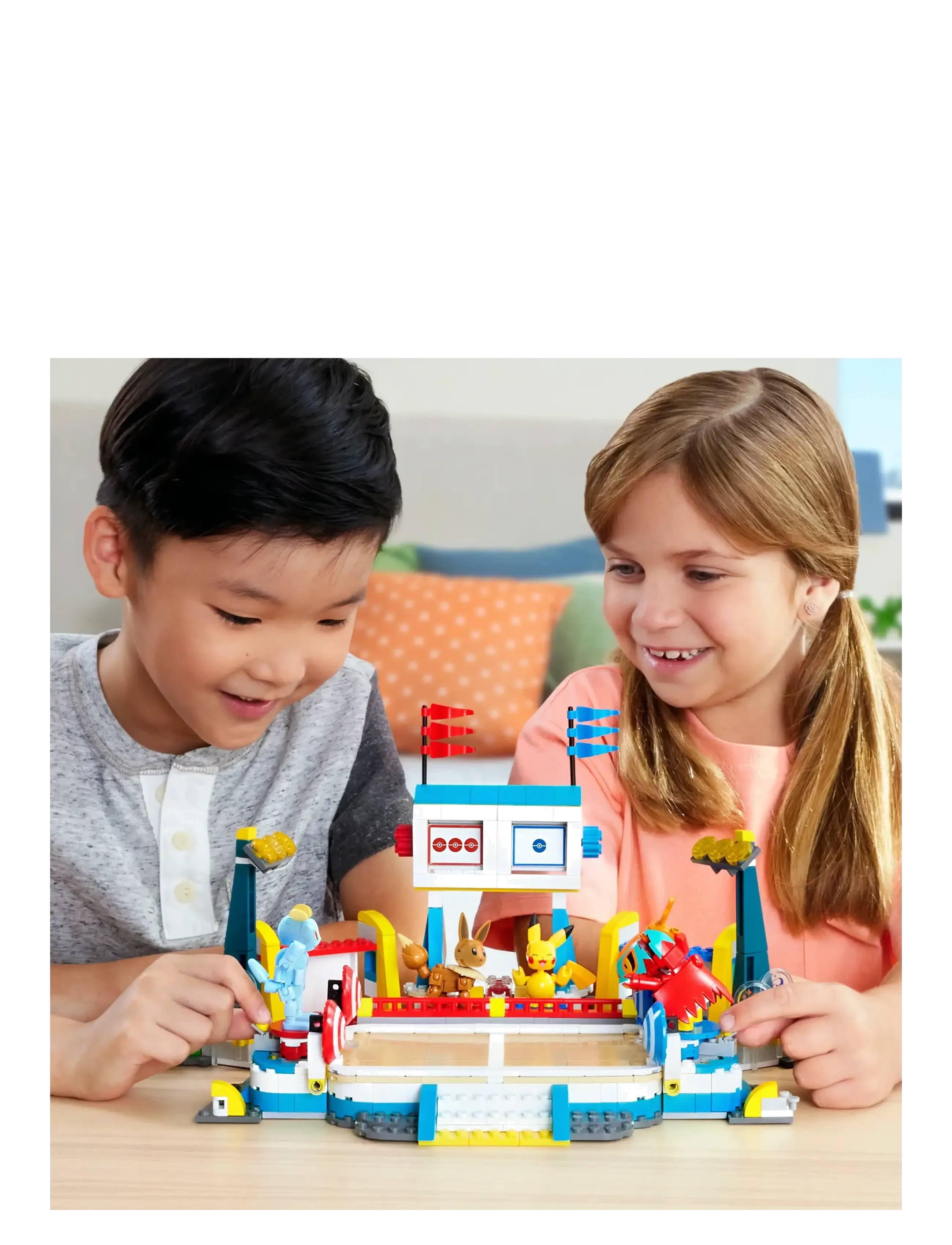 Mega - Pokémon Traning Stadium Building Toy Kit, with 5 Action Figures (1101 Pieces) for Kids - lekset - multi color - 2