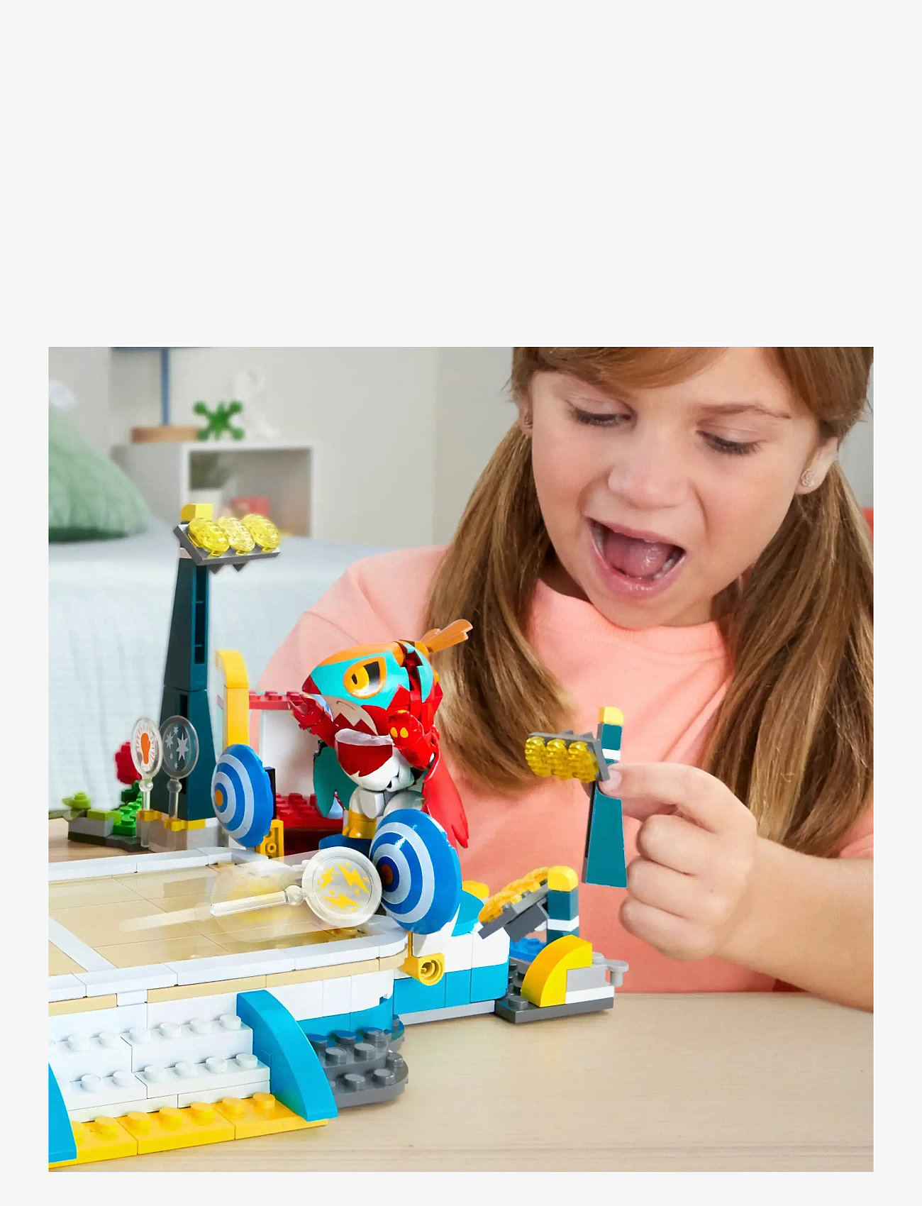 Mega - Pokémon Traning Stadium Building Toy Kit, with 5 Action Figures (1101 Pieces) for Kids - legesæt - multi color - 4