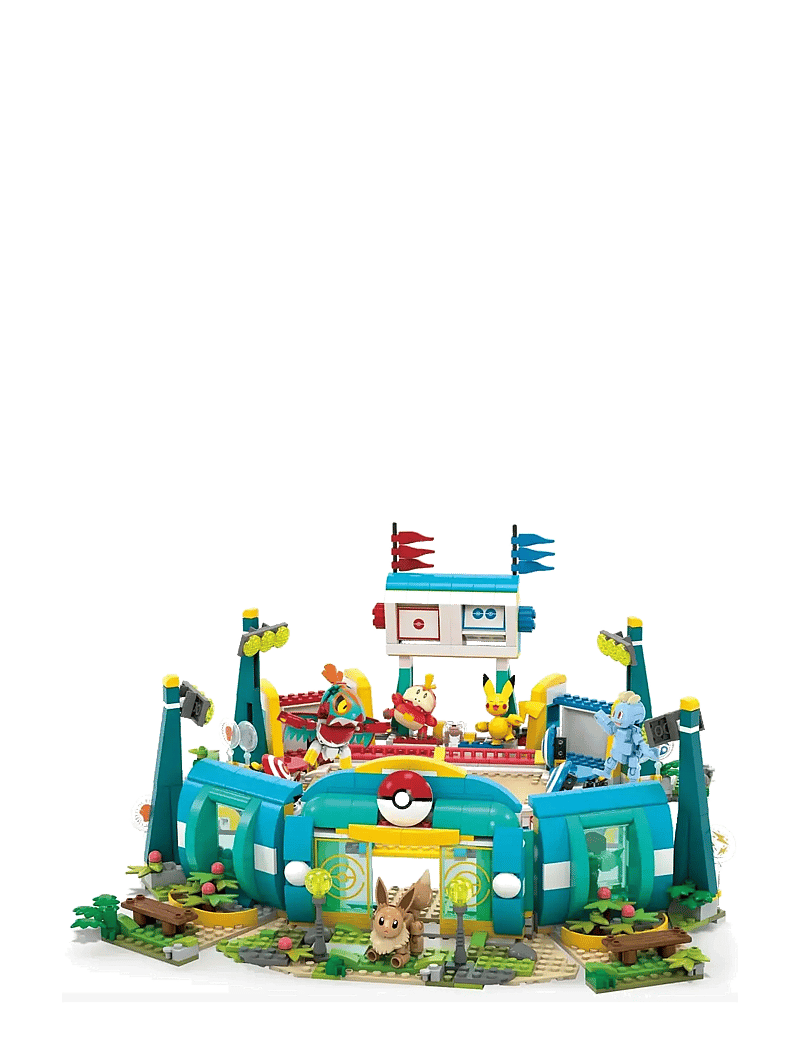 Mega - Pokémon Traning Stadium Building Toy Kit, with 5 Action Figures (1101 Pieces) for Kids - mängukomplektid - multi color - 5