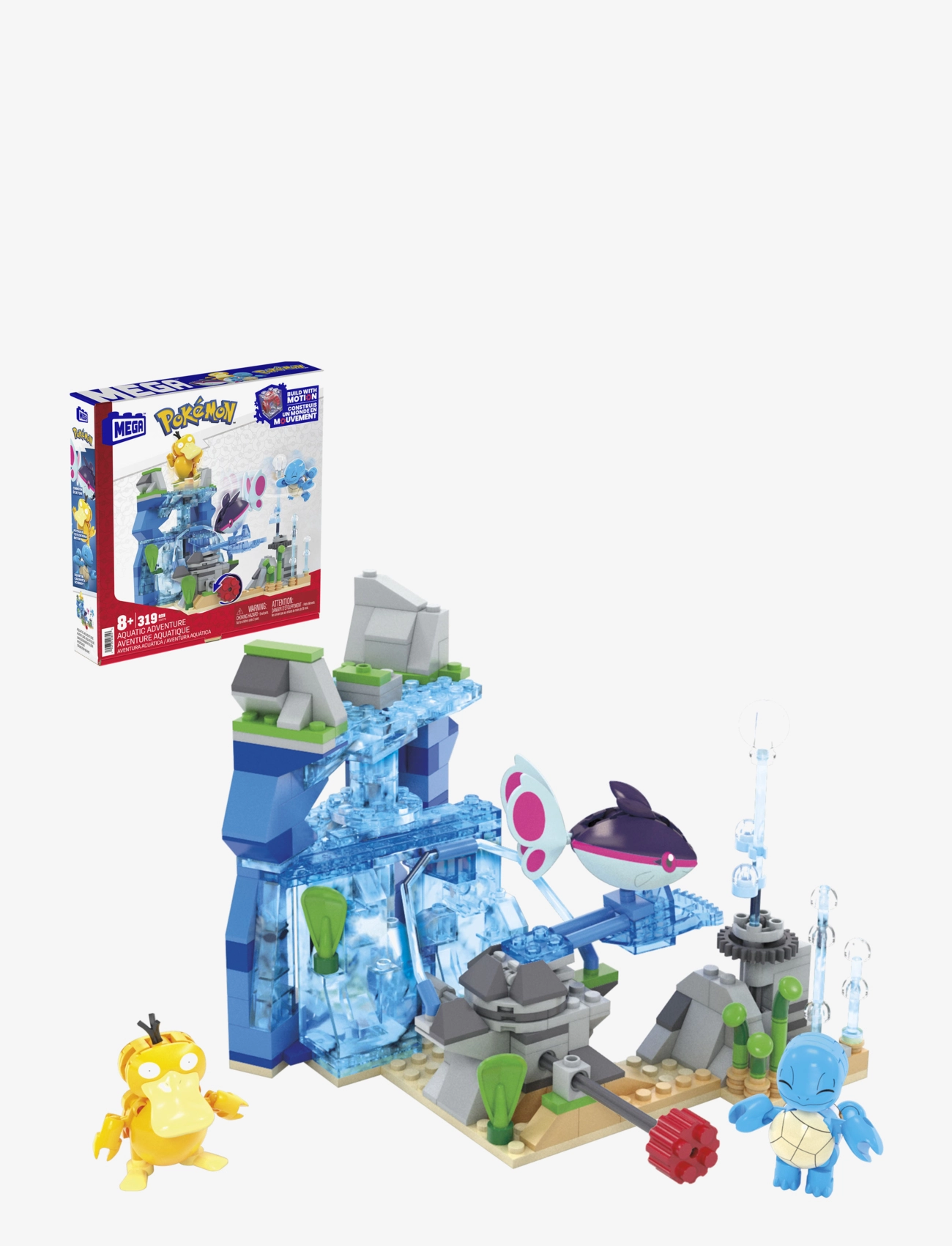 MEGA Pokémon Aquatic Adventure Building Toy Kit, With 3 Action Figures (319 Pieces) For Kinder Patterned - One Size - Kinder