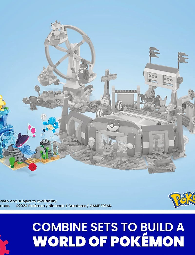 Mega - Pokémon Aquatic Adventure Building Toy Kit, with 3 Action Figures (319 Pieces) for Kids - ehituskomplektid - multi color - 0
