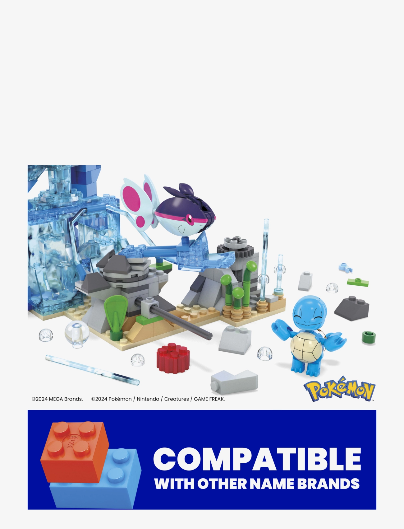 Mega - Pokémon Aquatic Adventure Building Toy Kit, with 3 Action Figures (319 Pieces) for Kids - byggsatser - multi color - 3