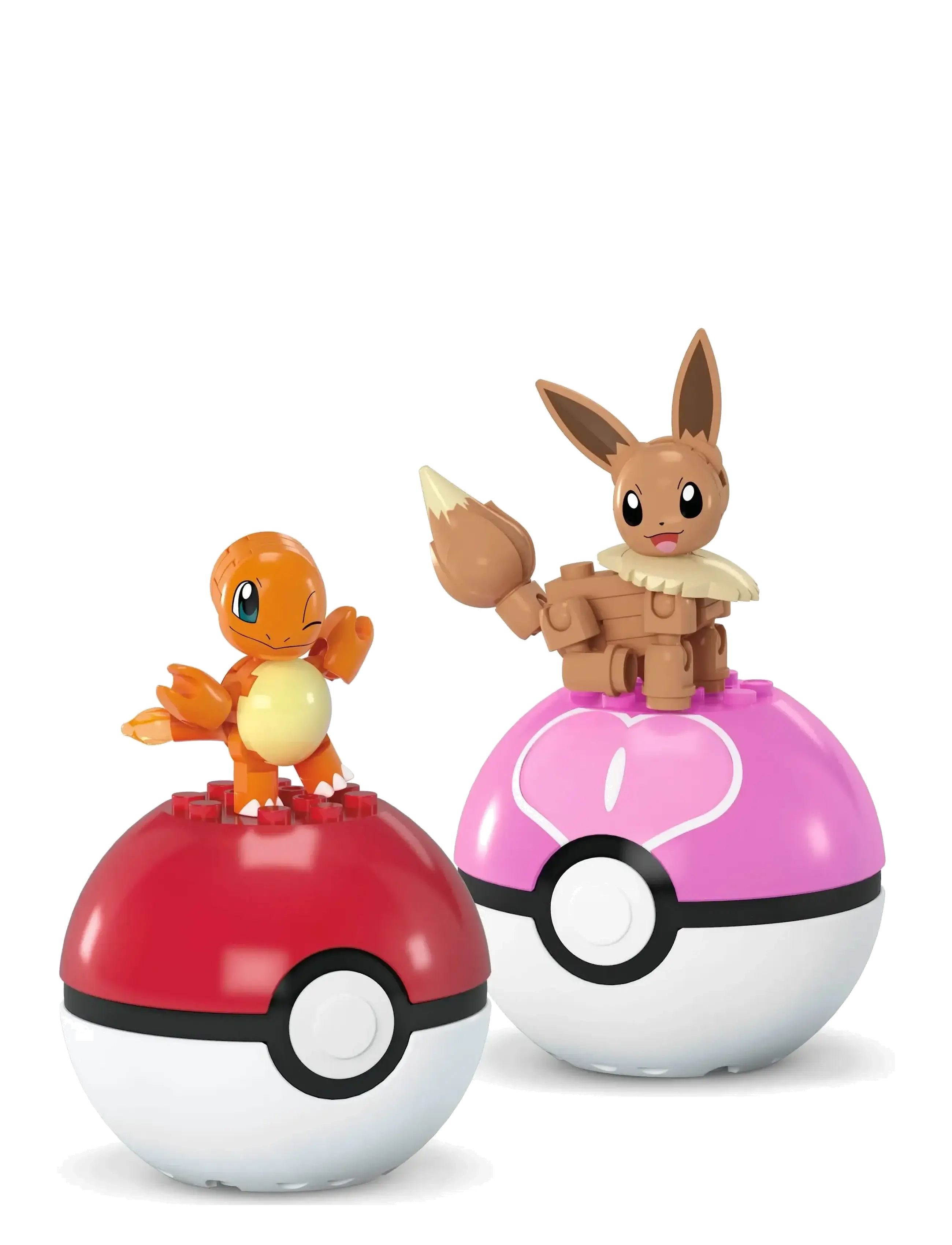 Mega - Pokémon Poké Ball 2-Pack Building Toy Kits with 2 Action Figures (40 Pieces) for Kids - leksakssets & figurer - multi color - 4