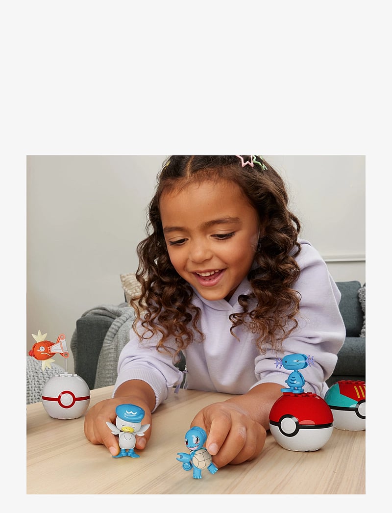 Mega - Pokémon Water-Type Trainer Team Building Toy Kits with 2 Action Figures (79 Pieces) for Kids - gifts below 15000kr - multi color - 1