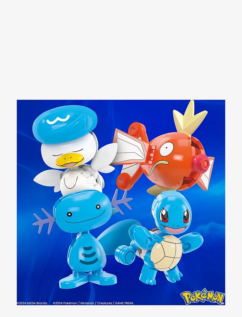 Mega - Pokémon Water-Type Trainer Team Building Toy Kits with 2 Action Figures (79 Pieces) for Kids - gifts below 15000kr - multi color - 2