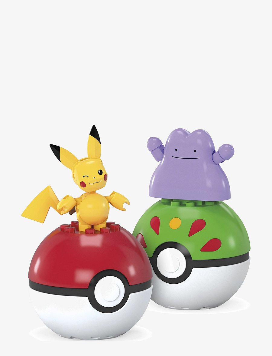 Mega - Pokémon Poké Ball 2-Pack Building Toy Kits with 2 Action Figures (42 Pieces) for Kids - actiefiguren - multi color - 0