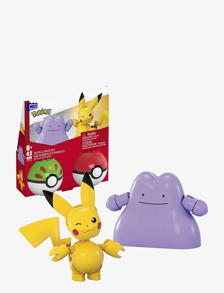 Mega - Pokémon Poké Ball 2-Pack Building Toy Kits with 2 Action Figures (42 Pieces) for Kids - actiefiguren - multi color - 5