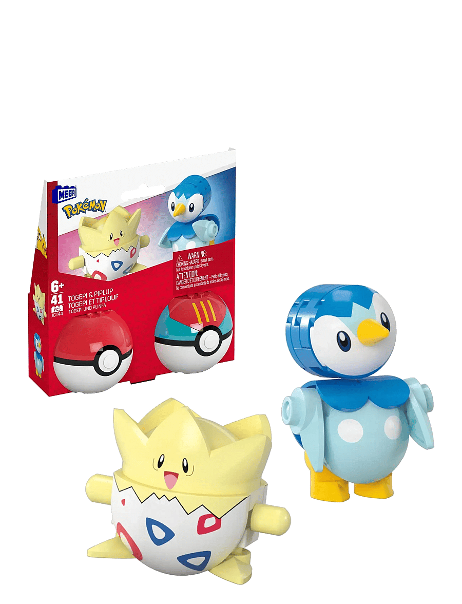 Mega - Pokémon Poké Ball 2-Pack Building Toy Kits with 2 Action Figures (41 Pieces) for Kids - actionfigurer - multi color - 0