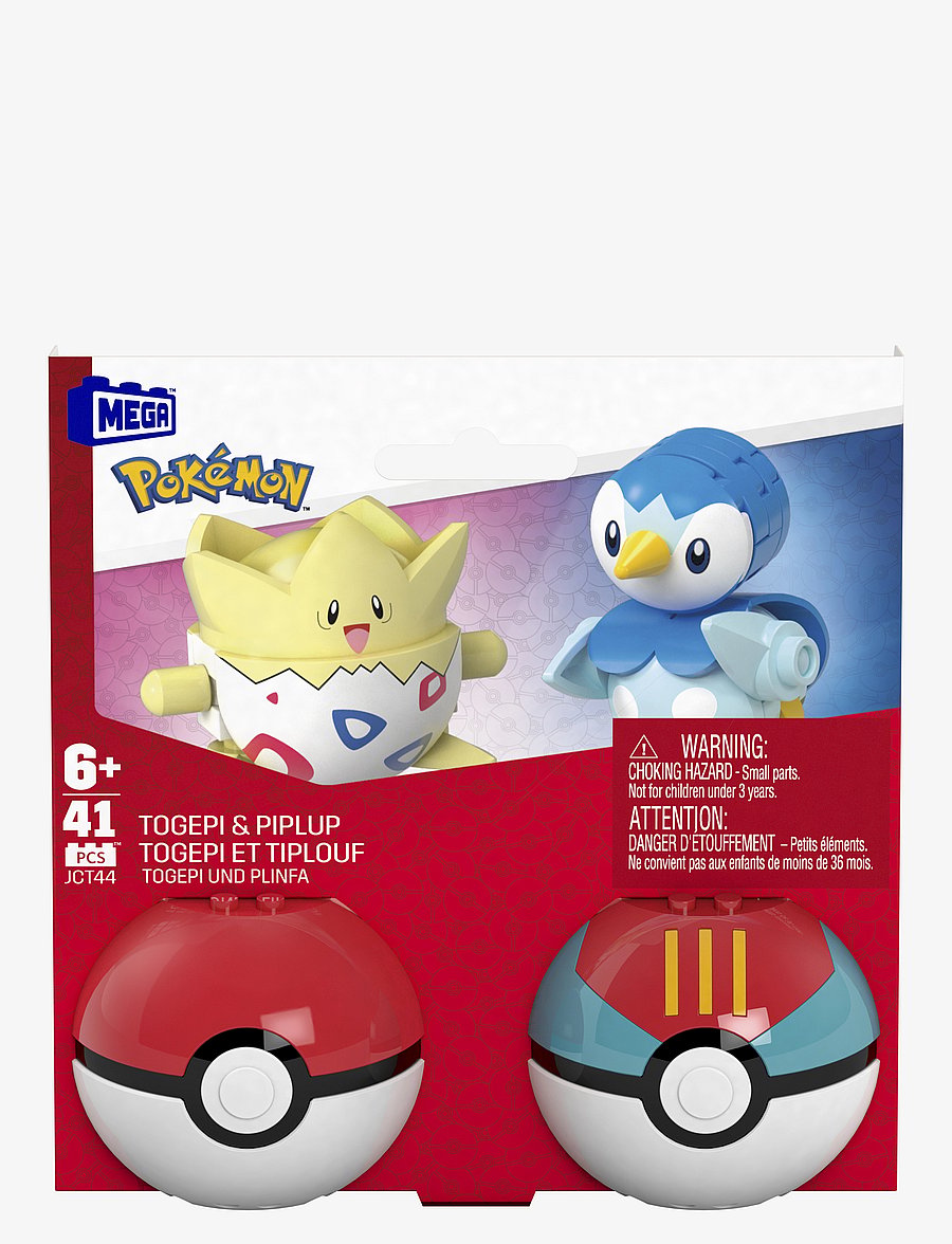 Mega - Pokémon Poké Ball 2-Pack Building Toy Kits with 2 Action Figures (41 Pieces) for Kids - actionfigurer - multi color - 5