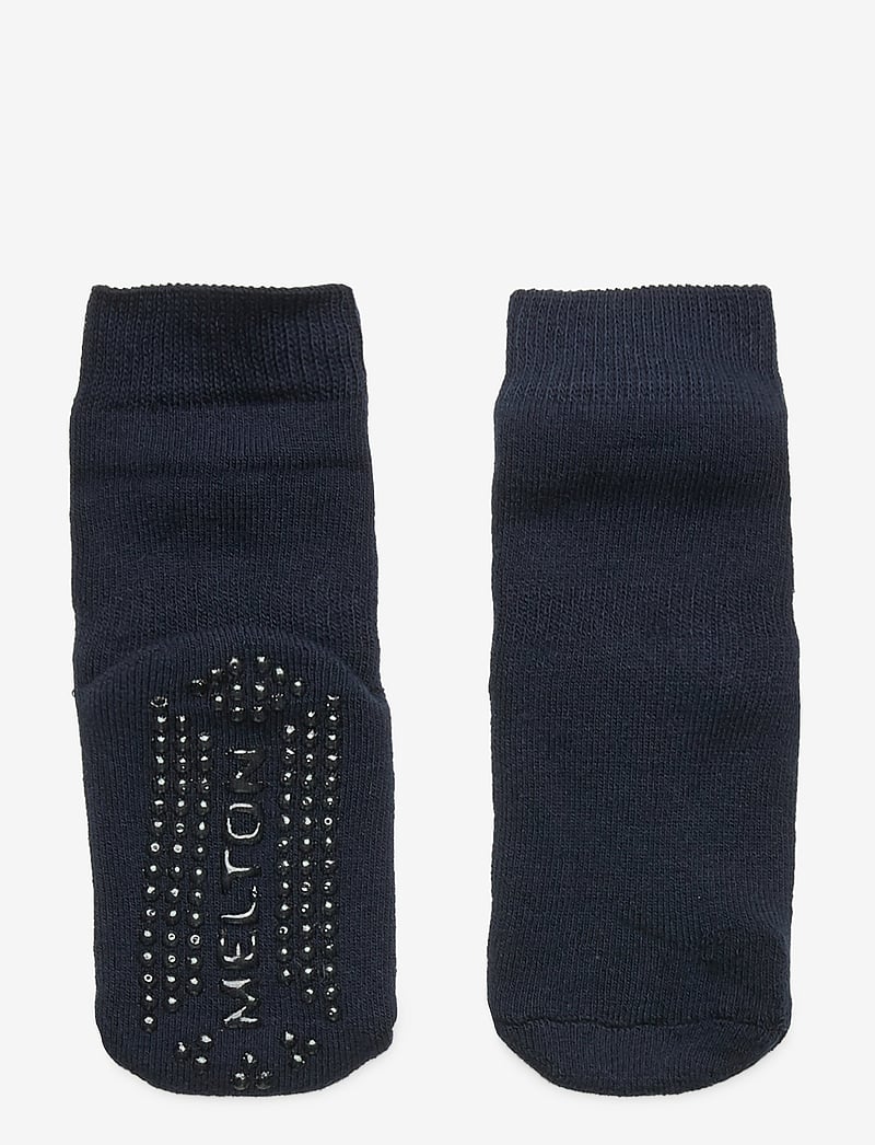 Melton - Cotton socks - anti-slip - halksockor - navy - 0