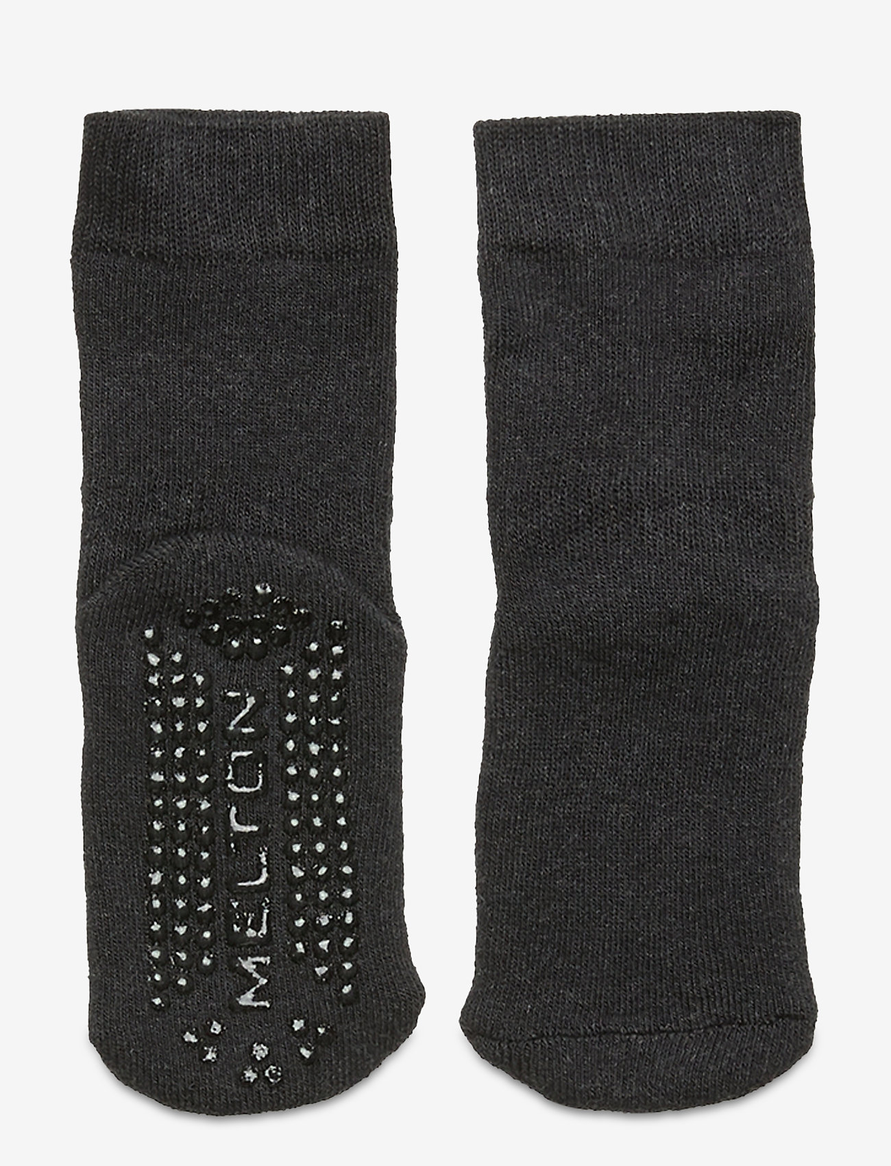 Melton - Cotton socks - Let's Go - skridsikre sokker - dark grey mel. - 0