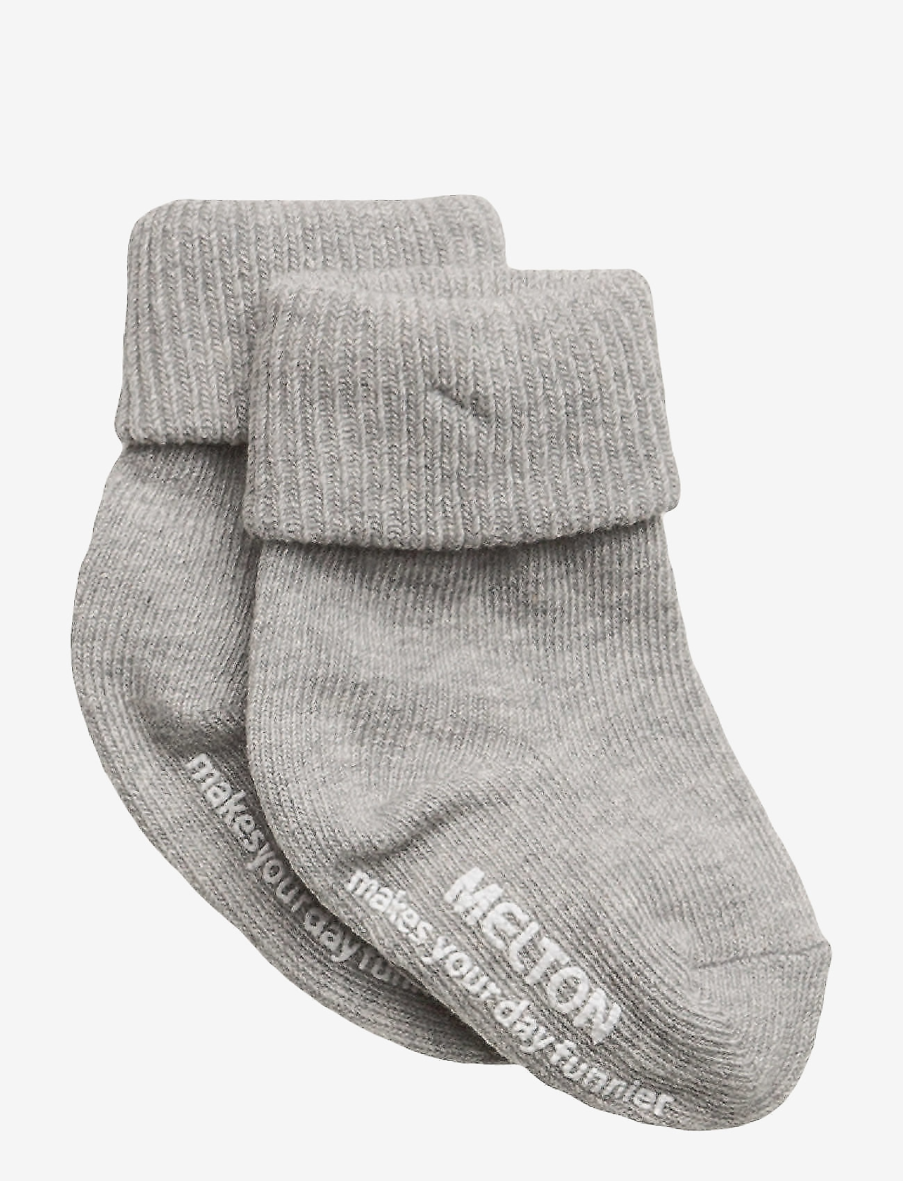Melton - Cotton socks - anti-slip - socks - 135/light grey melange - 0