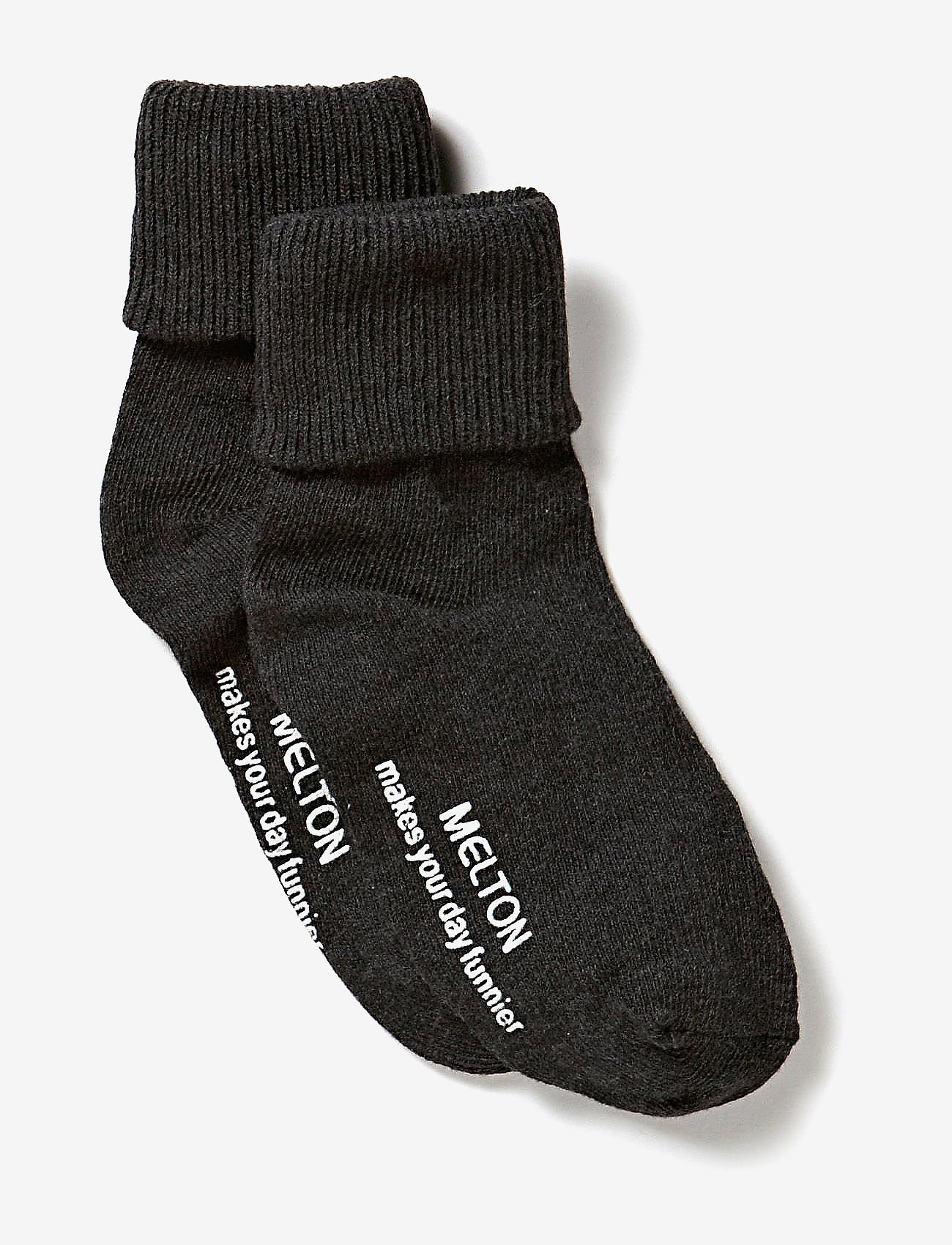 Melton - Cotton socks with anti-slip - lowest prices - dark grey mel. - 0