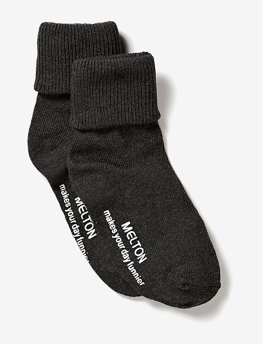 Melton - Cotton socks - anti-slip - strümpfe - dark grey mel. - 0