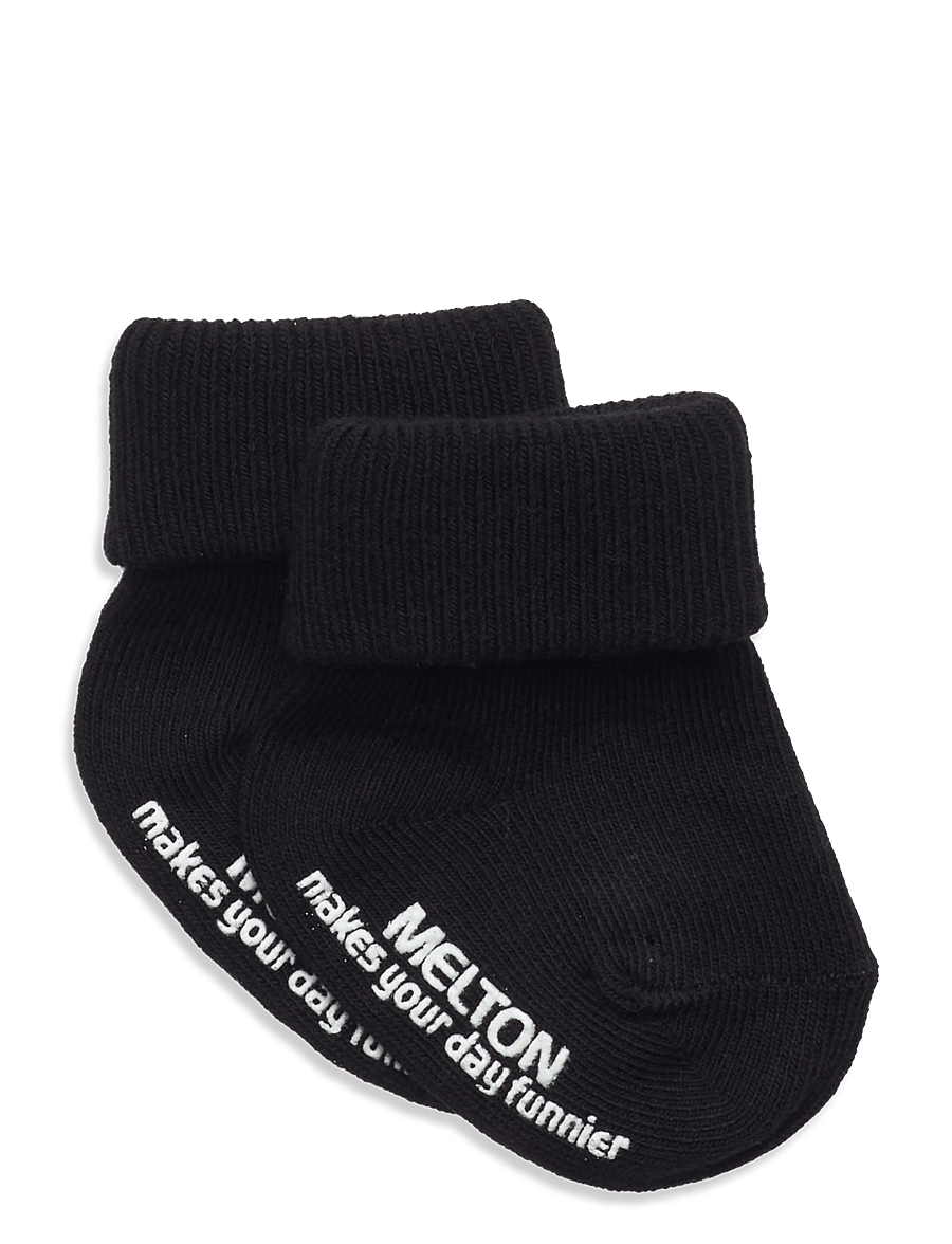 Melton - Cotton socks with anti-slip - strümpfe - black - 0