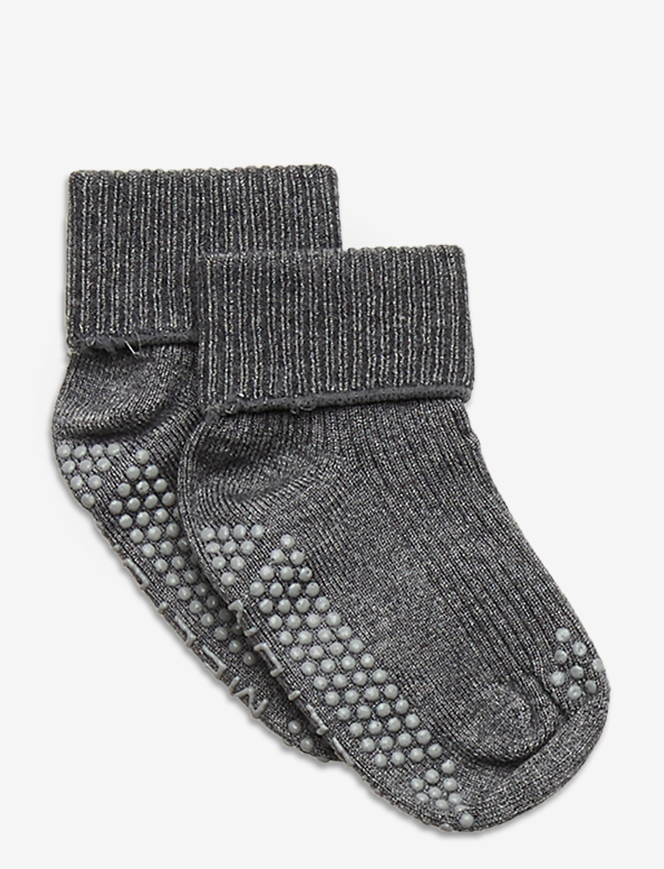 Wool socks - anti-slip - LIGHT GREY MEL.