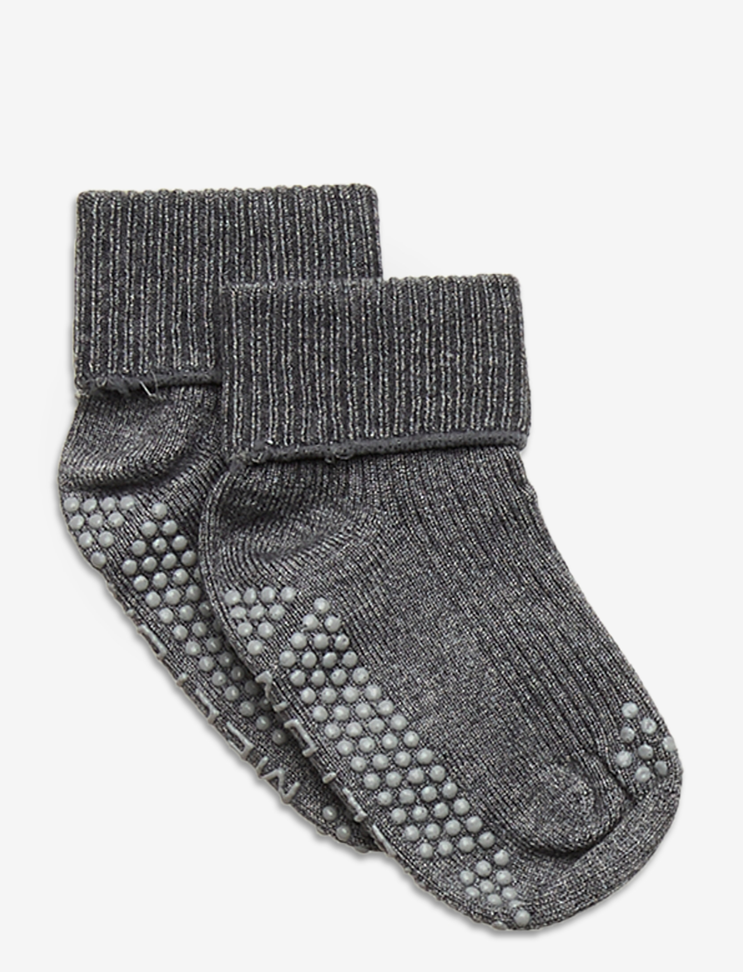 Melton Wool socks - anti-slip - Basplagg - LIGHT GREY MEL. / grey