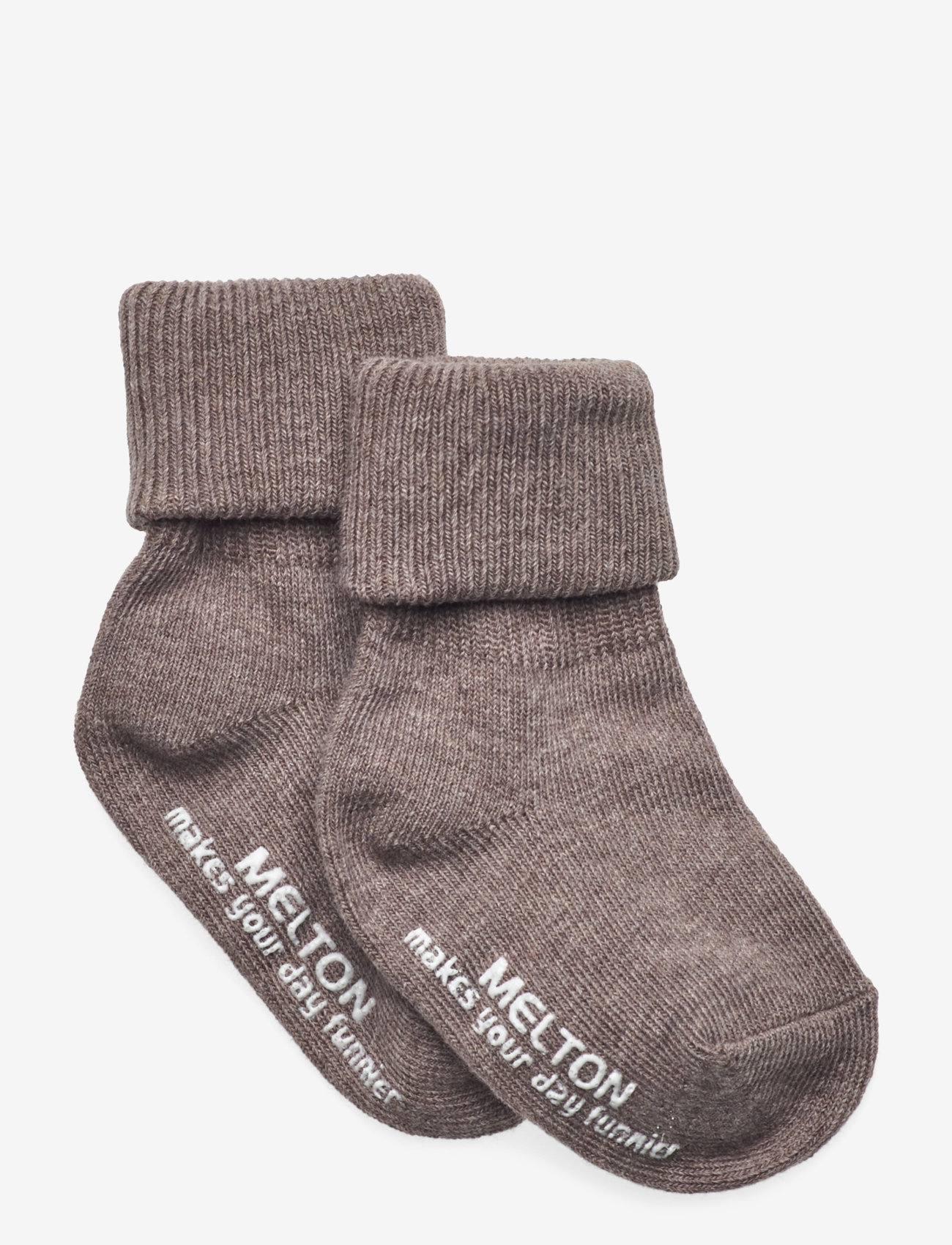 Melton - Cotton socks - anti-slip - skridsikre sokker - denver melange - 0