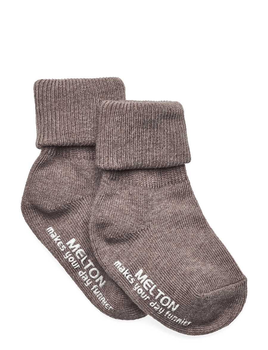 Melton - Cotton socks - anti-slip - halksockor - denver melange - 0