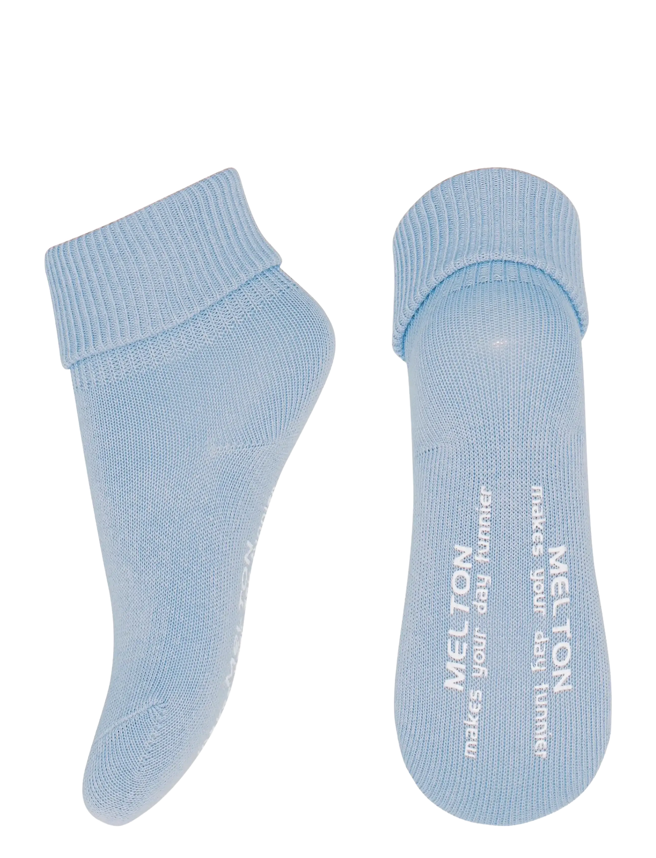 Melton Cotton Socks Anti-Slip, Børn, Anti-Skrid Strømper, Blå, Str: 15/16