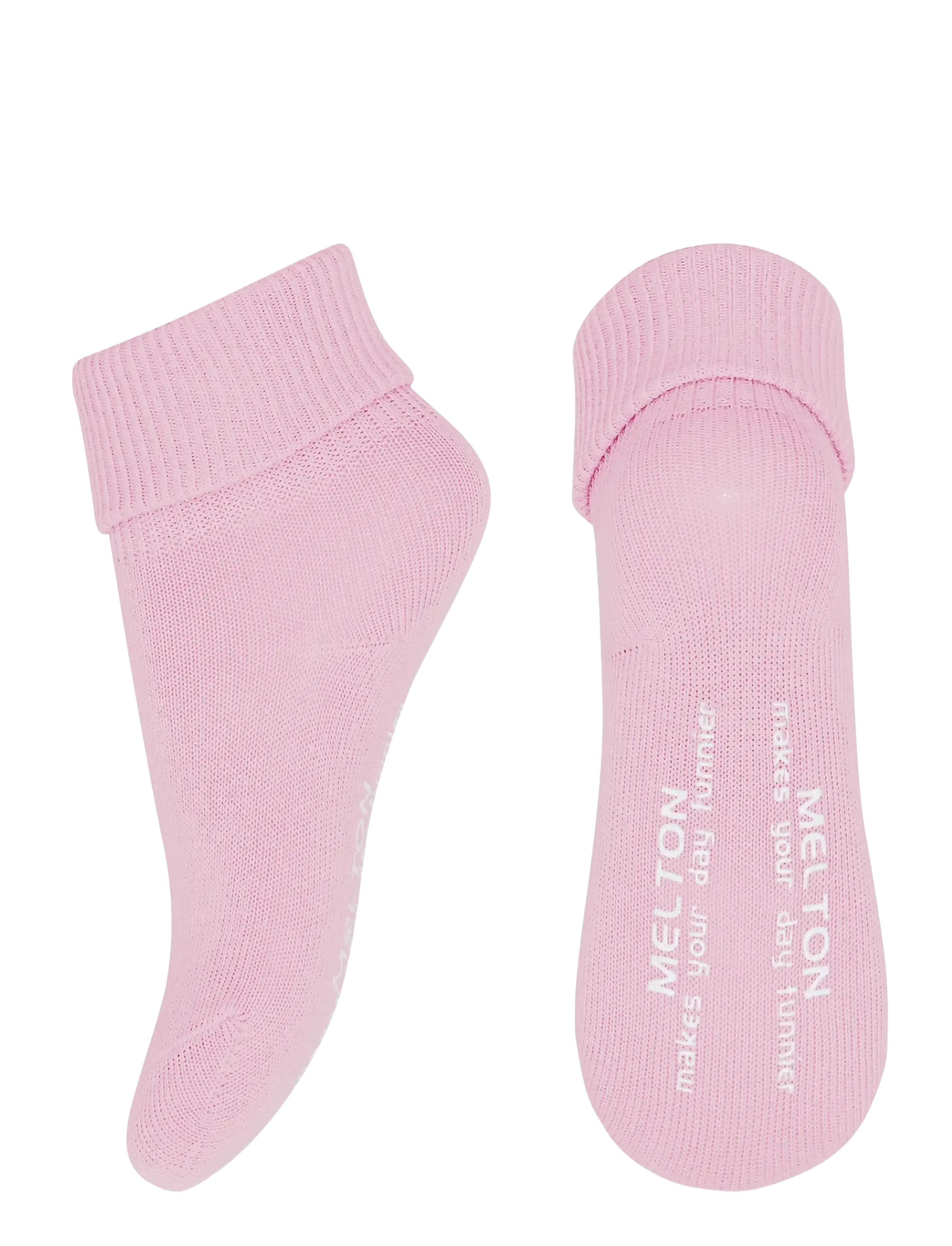 Melton Cotton socks - anti-slip - Kläder - PINK NECTAR / pink/rose